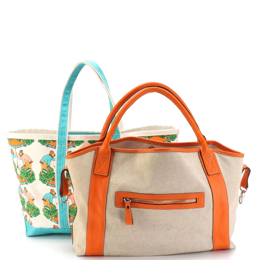 Modus Rio! Michelle Tote with Crab & Cleek x Emily McCarthy Monkey Print Tote