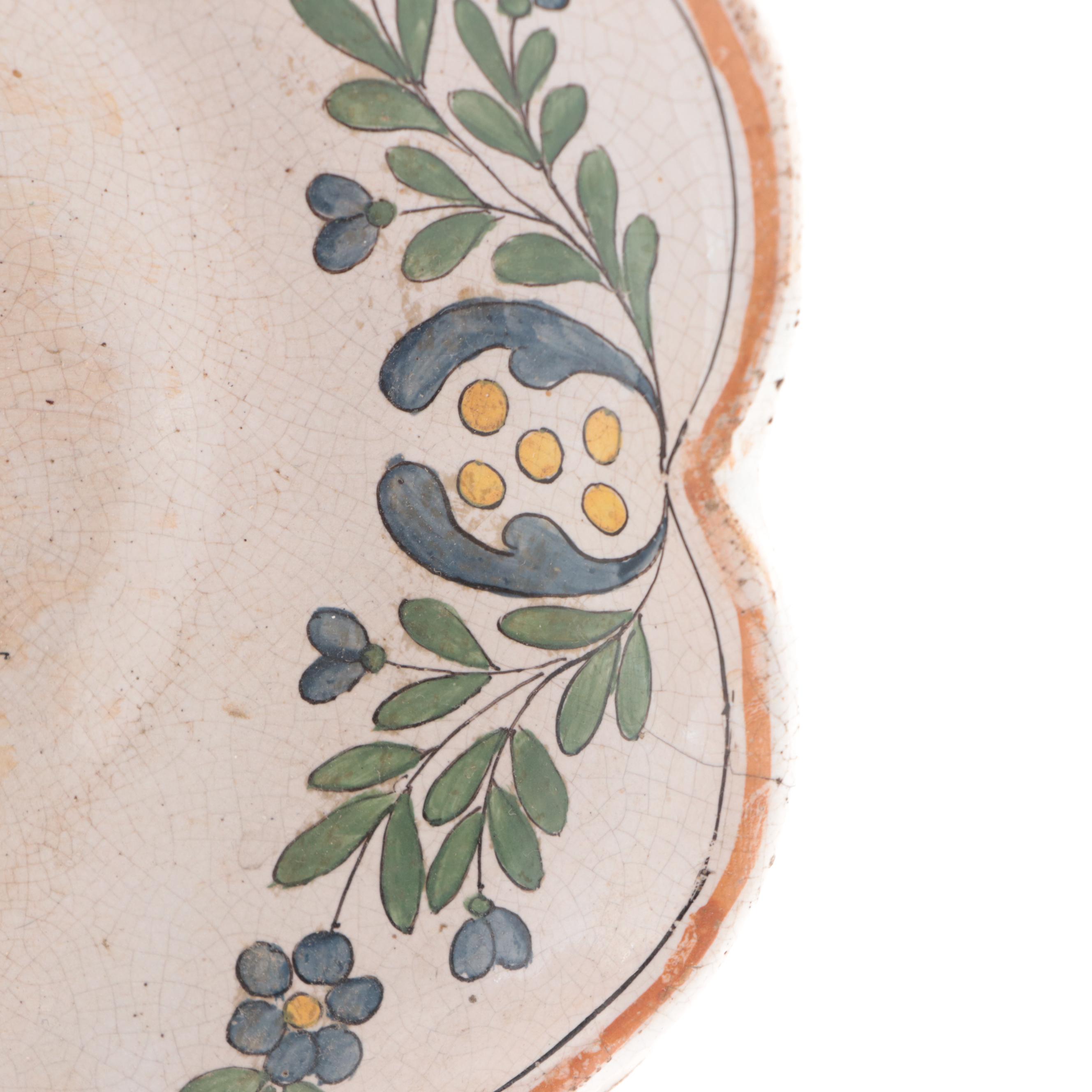 French Rouen Faïence Ceramic Serving Platter with Copper Baking Molds