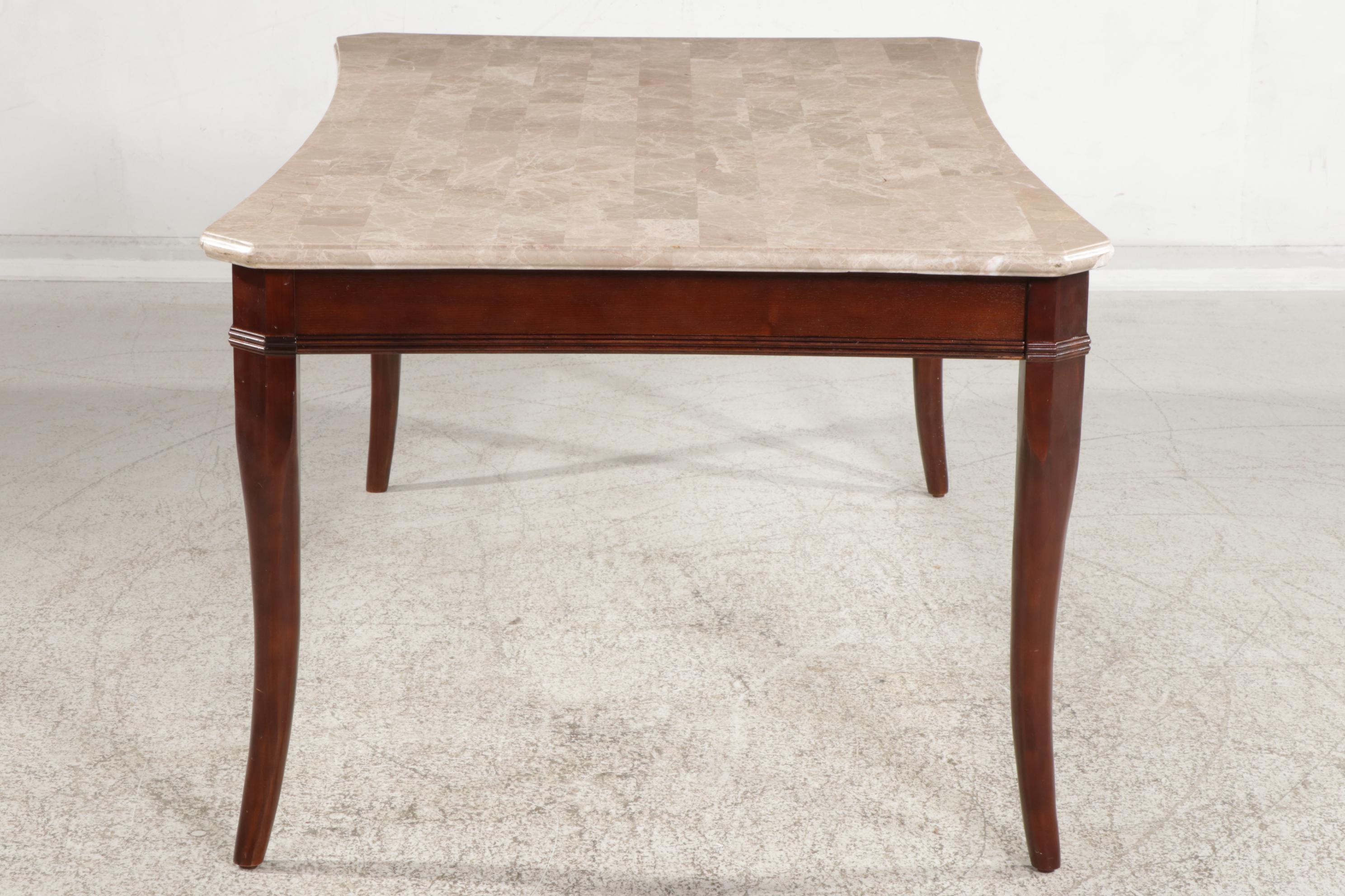 Tesselated Marble Top Dining Table, 21st Century