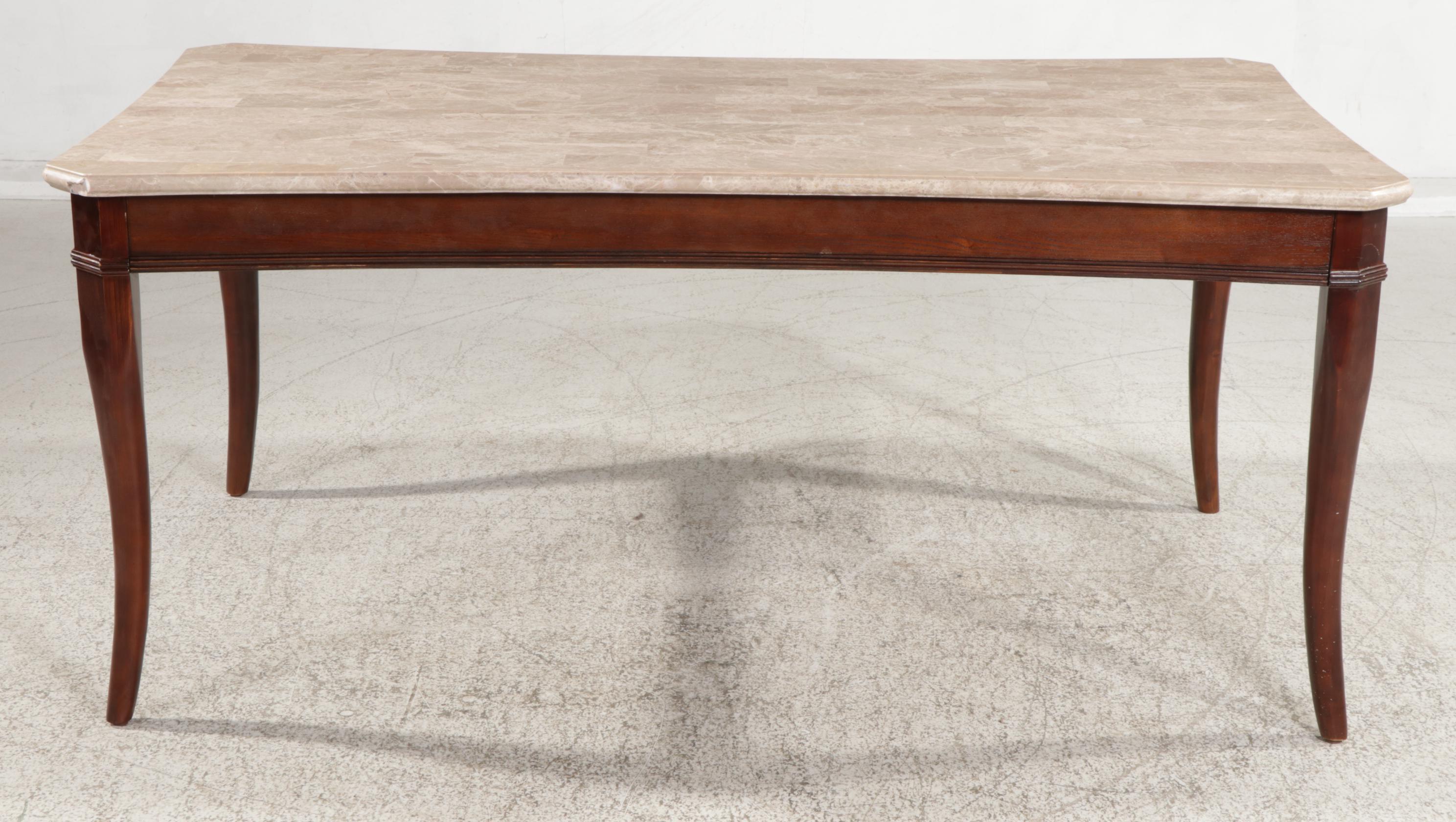 Tesselated Marble Top Dining Table, 21st Century