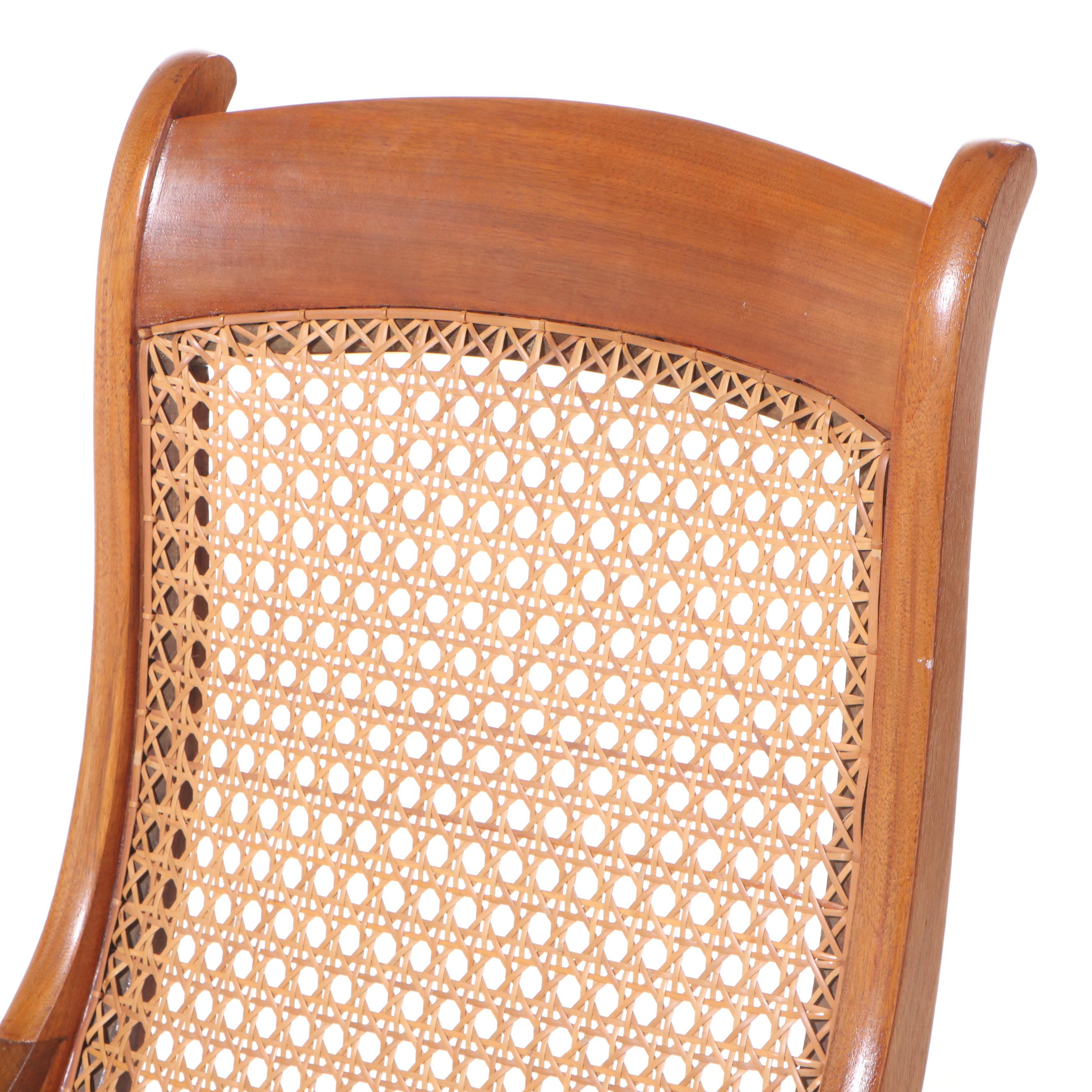 Victorian Walnut Rocking Armchair, Late 19th Century