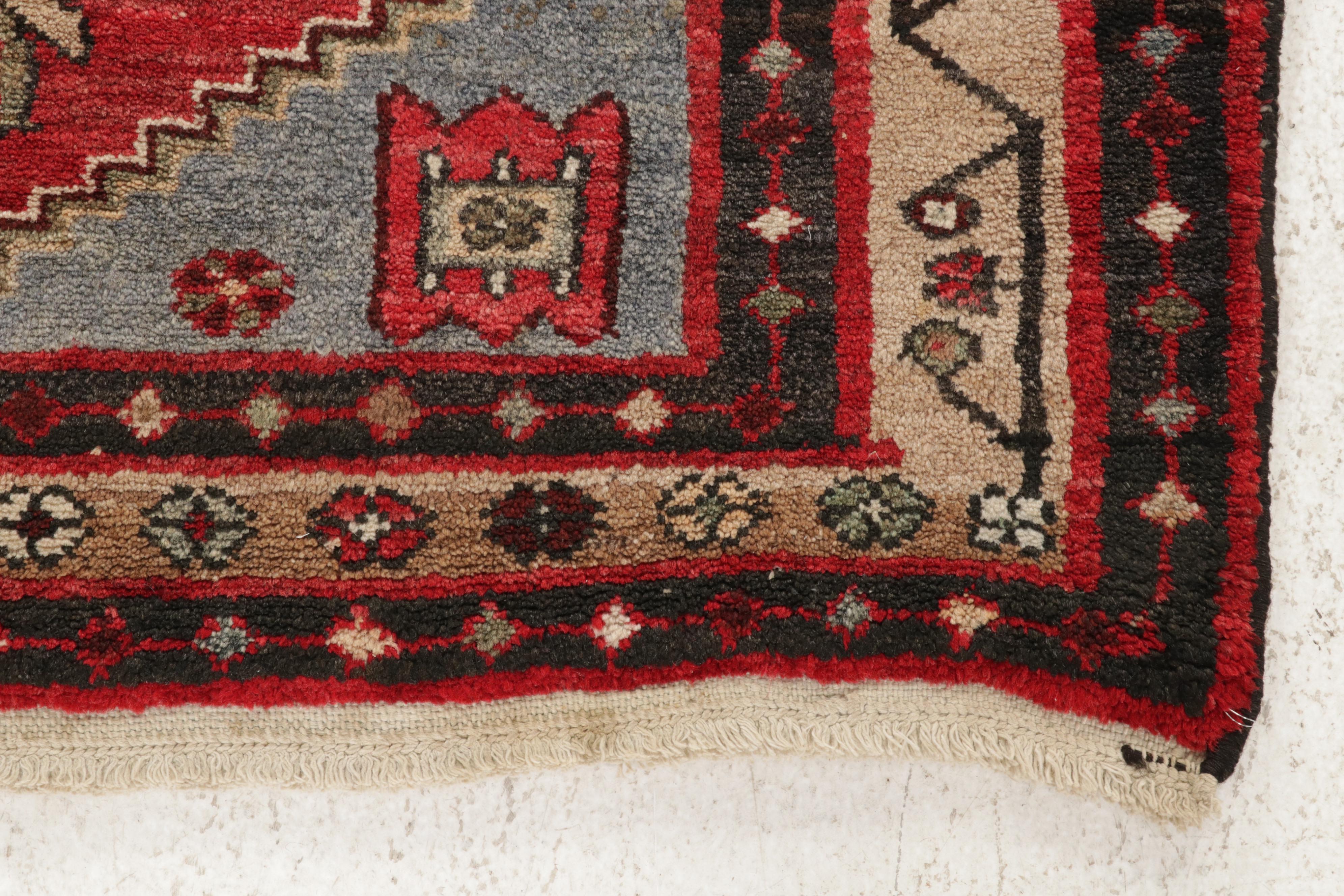 3'3 x 5'9 Hand-Knotted Persian Zanjan Rug, 1920s