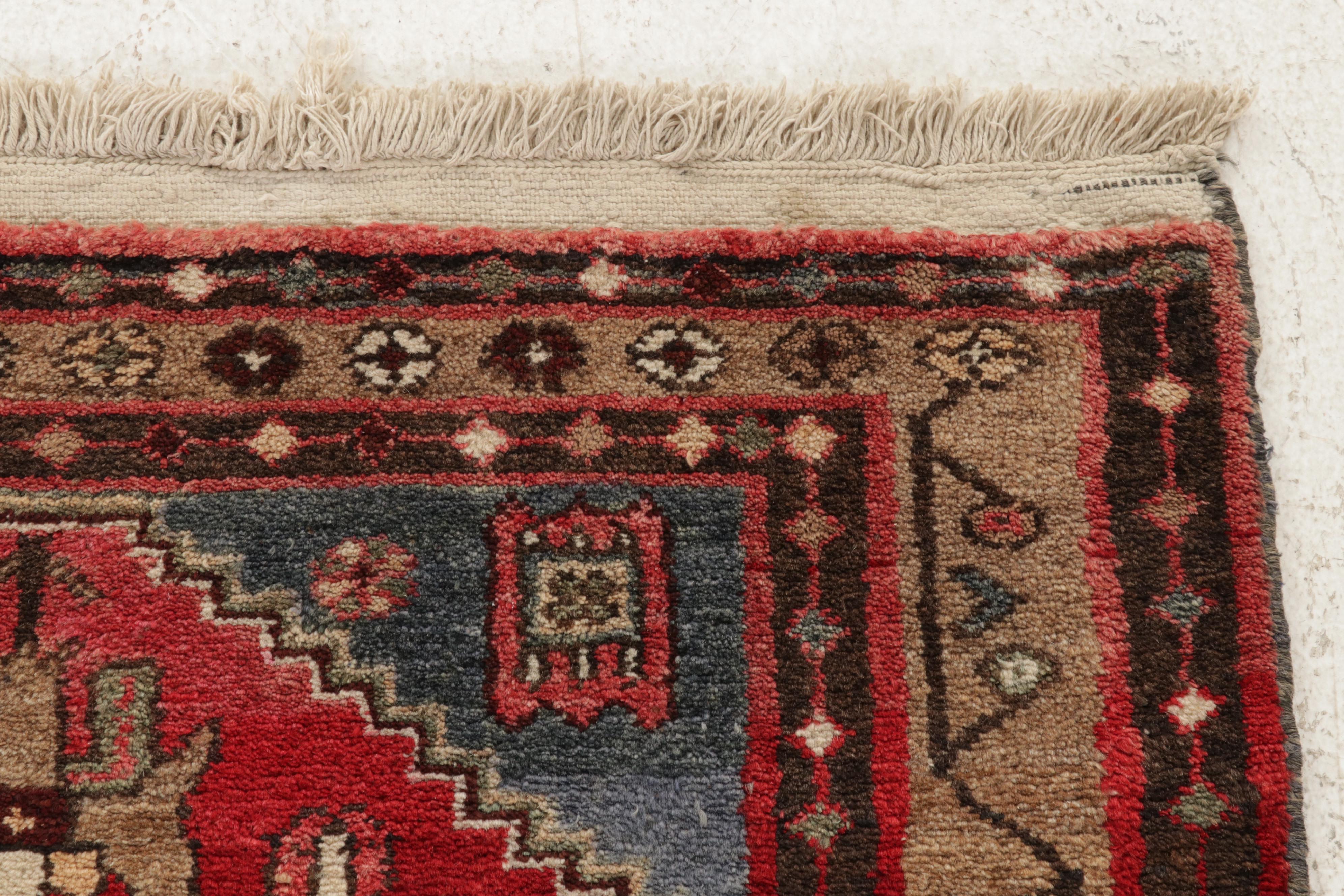 3'3 x 5'9 Hand-Knotted Persian Zanjan Rug, 1920s