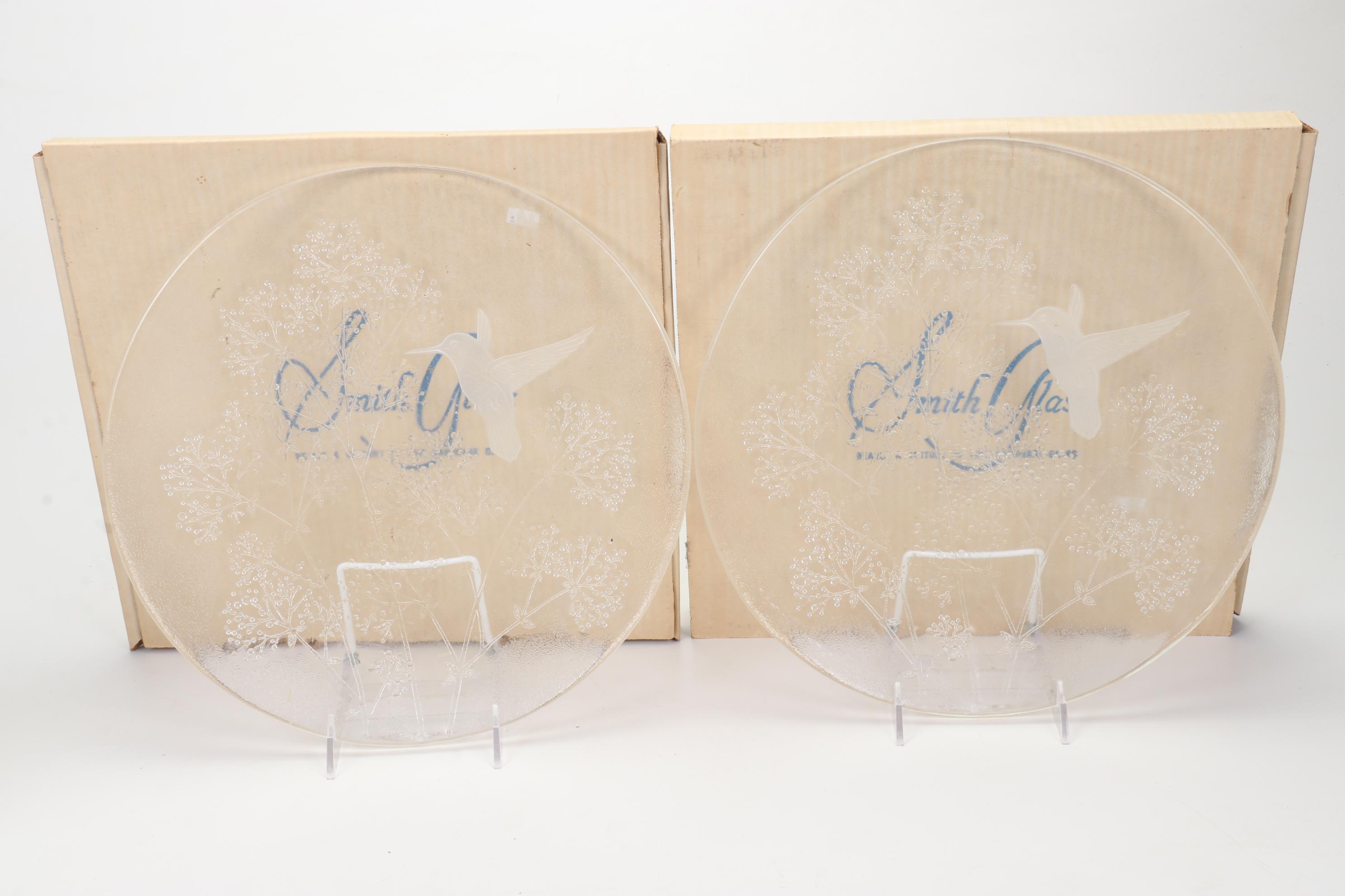 U.S.Commemorative Fine Art Gallery Porcelain Birds & LE. Smith Glass Plates