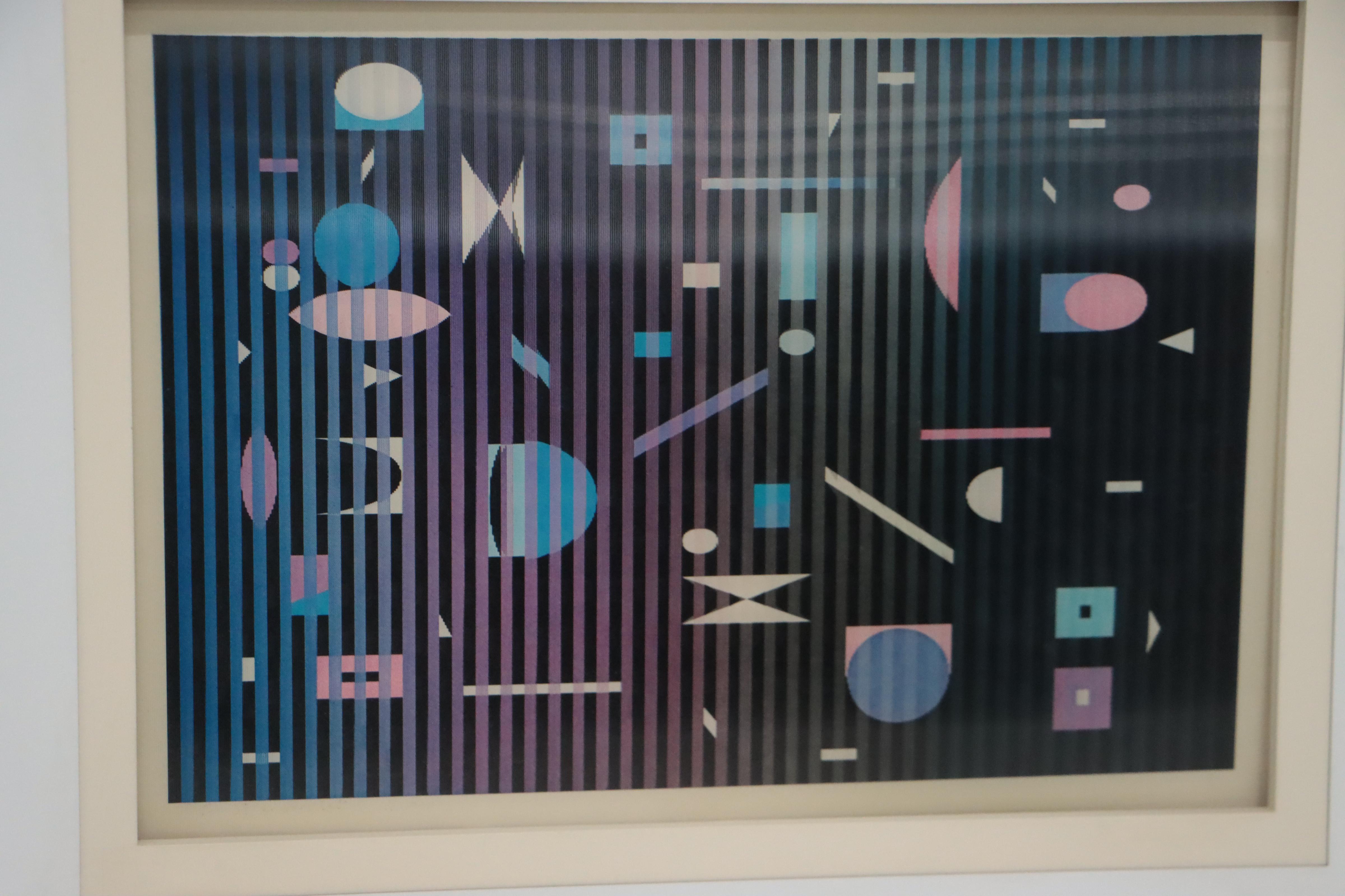 Yaacov Agam Abstract Agamograph "Fond Marin"