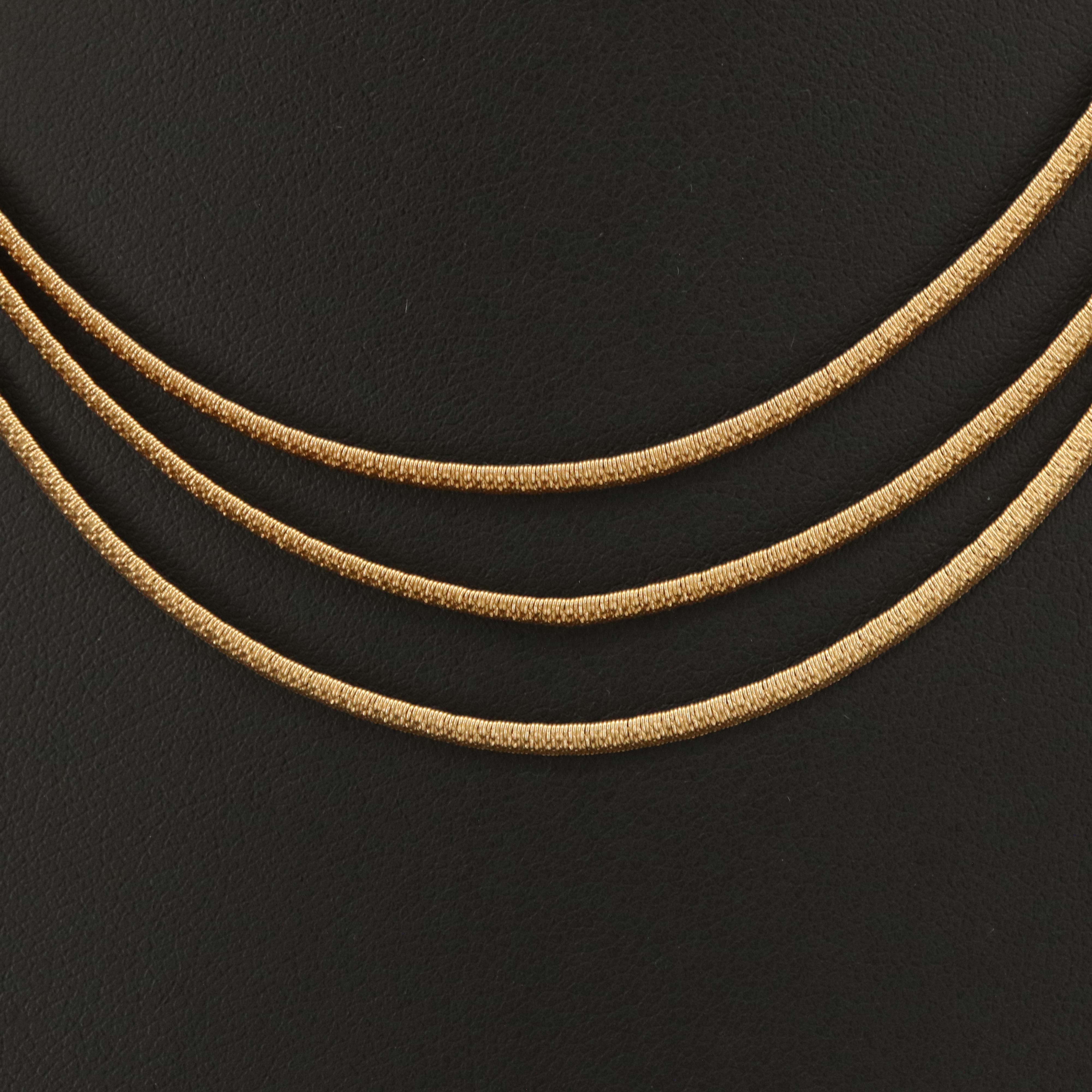 Marco Bicego "Cairo" 18K 0.12 CTW Diamond Triple Strand Necklace