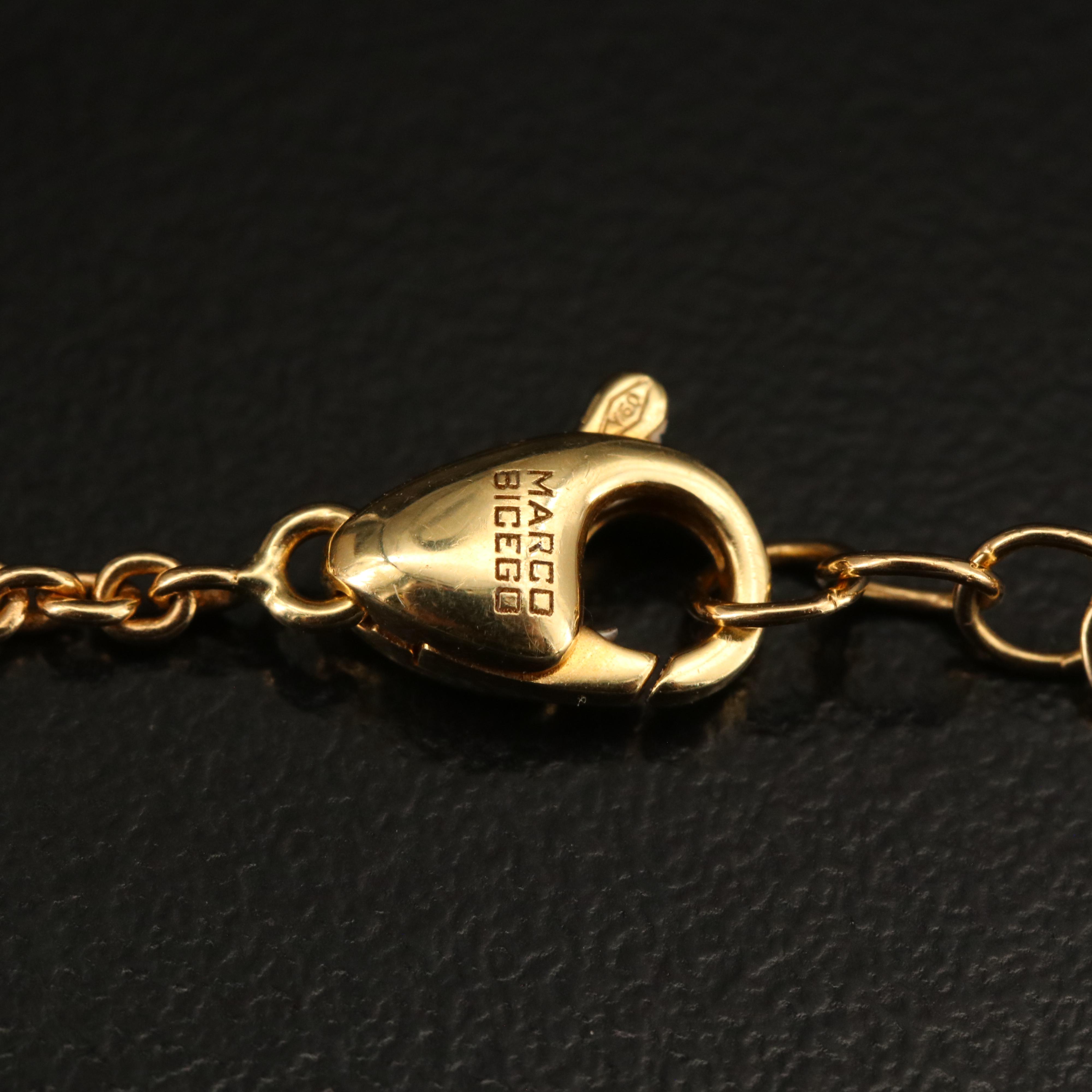 Marco Bicego "Cairo" 18K 0.12 CTW Diamond Triple Strand Necklace