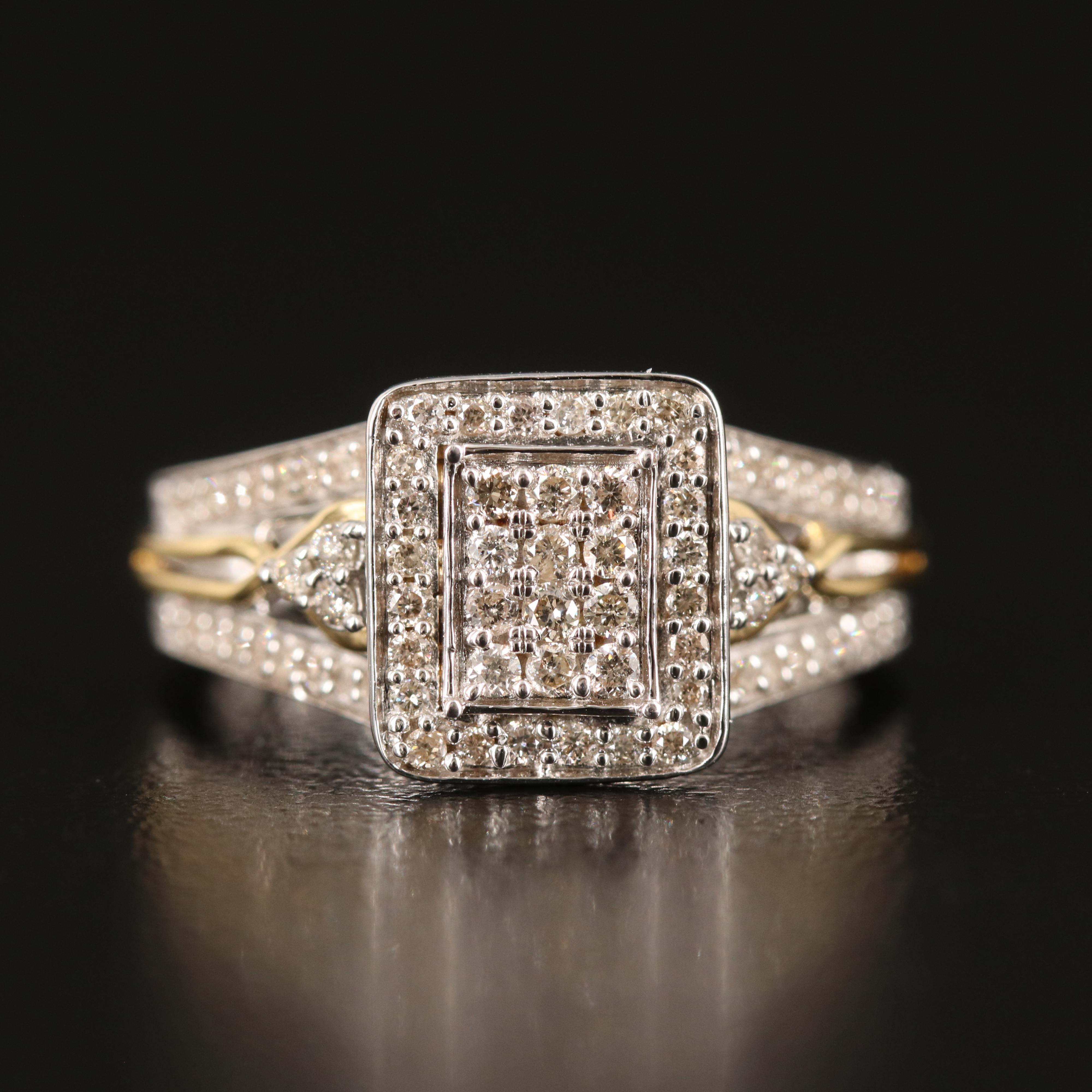 0.45 CTW Diamond Ring Set in Sterling