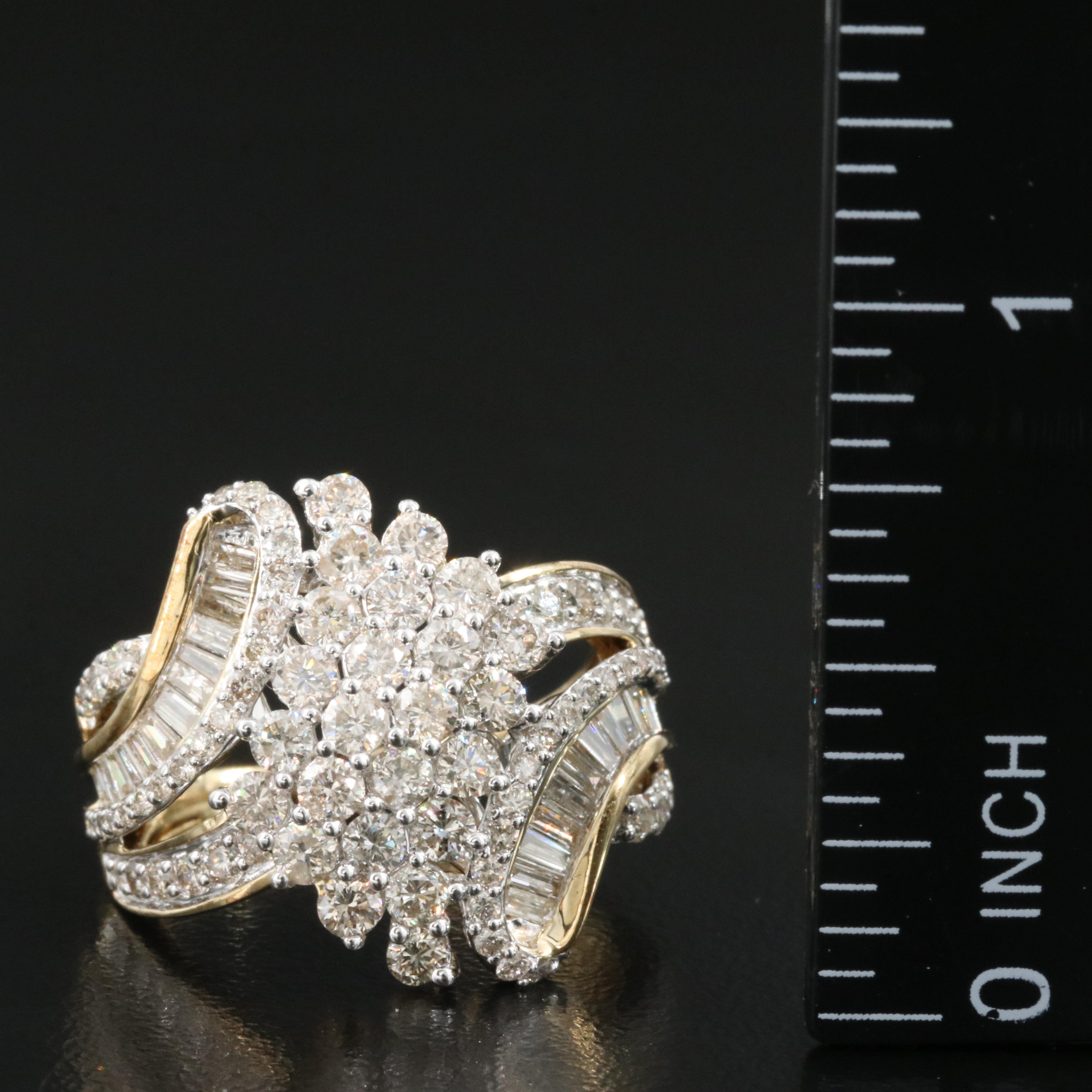 1.95 CTW Diamond Cluster Ring in Sterling
