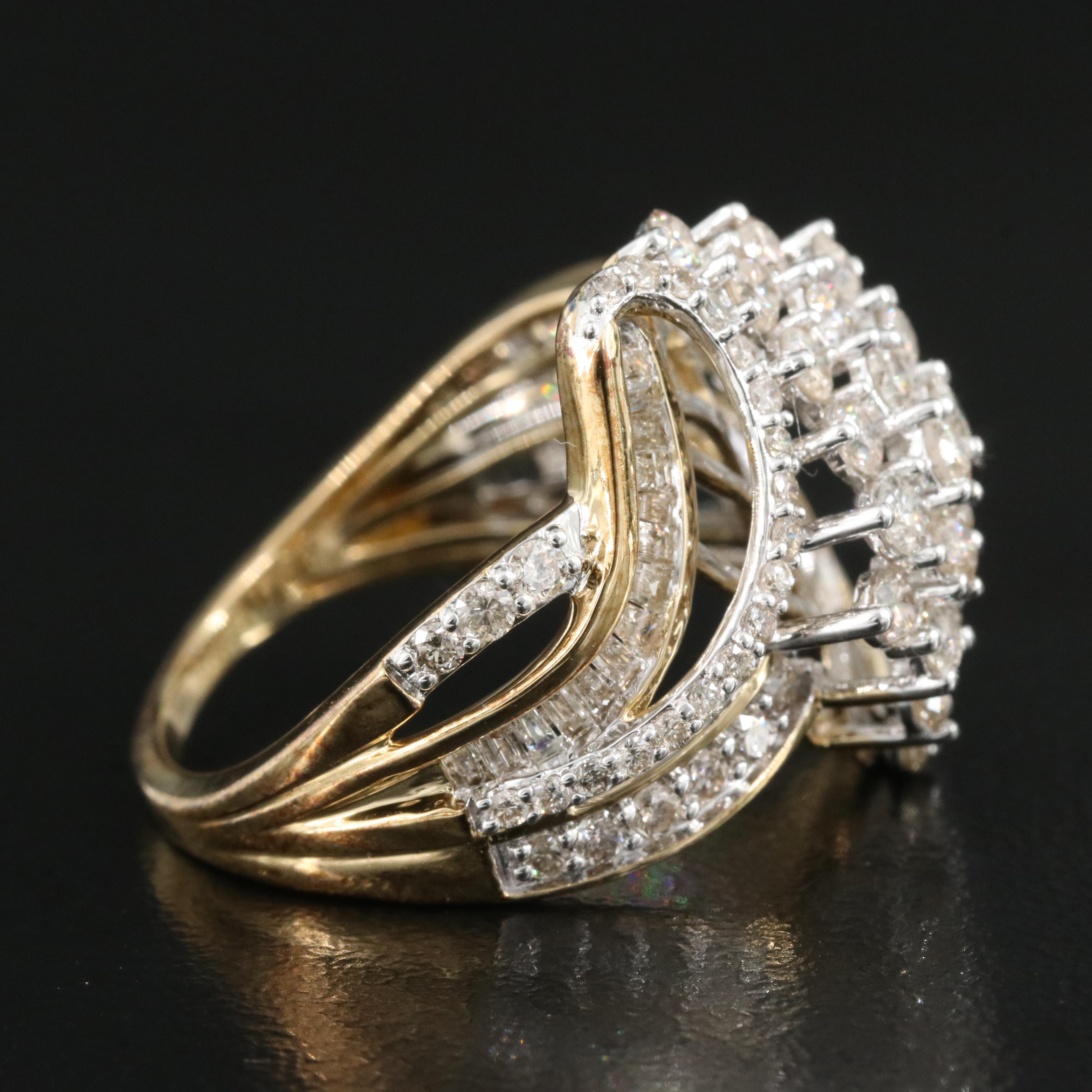 1.95 CTW Diamond Cluster Ring in Sterling