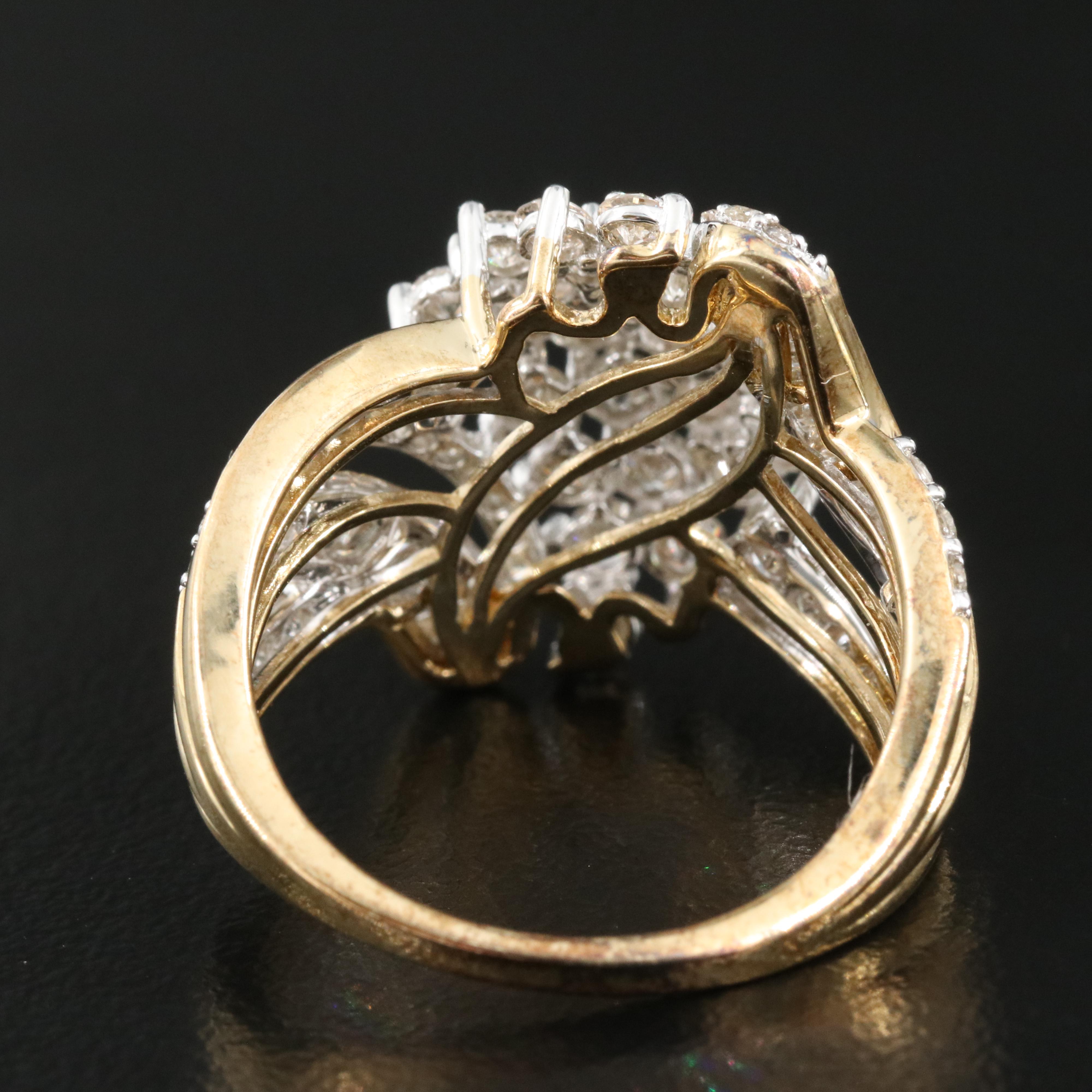 1.95 CTW Diamond Cluster Ring in Sterling