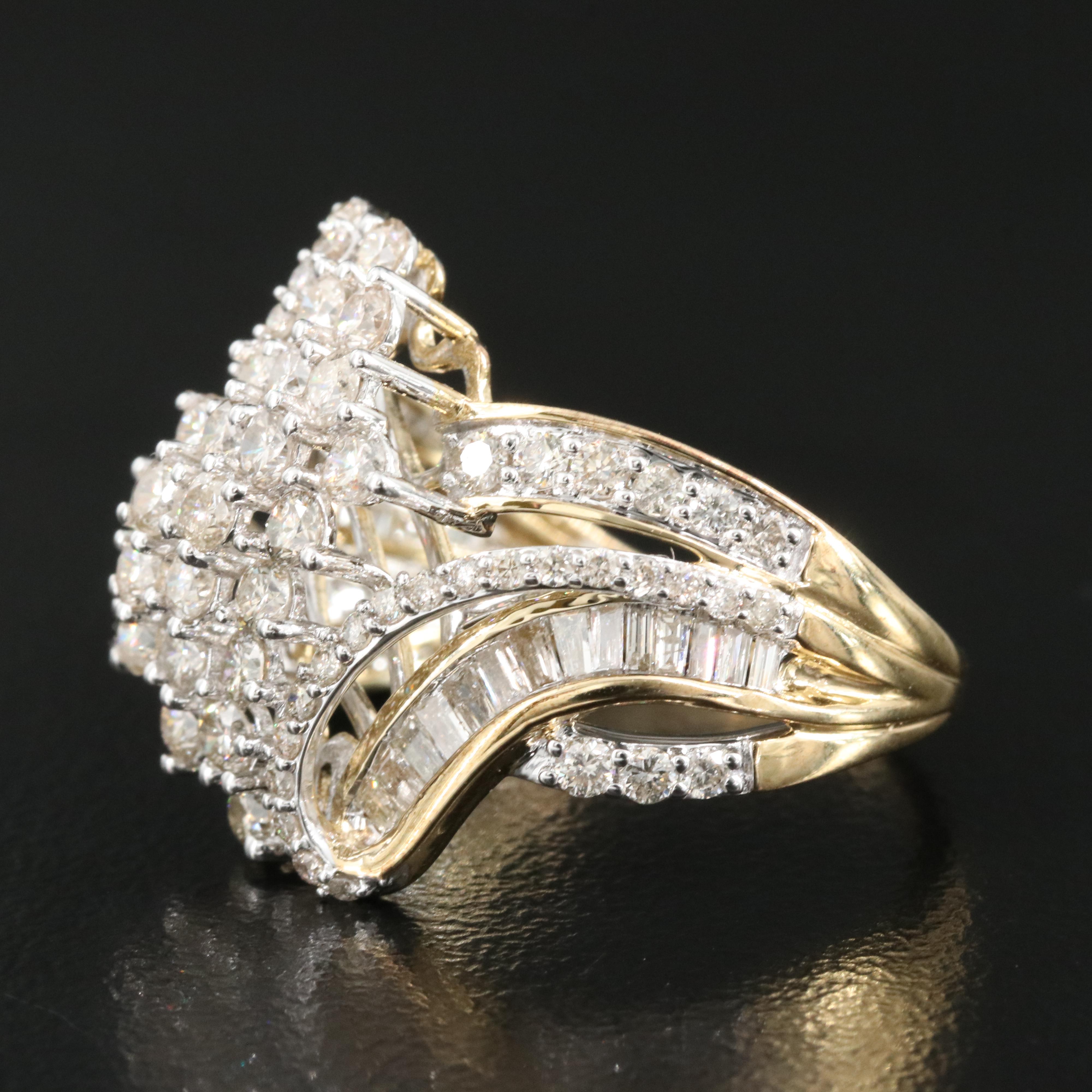 1.95 CTW Diamond Cluster Ring in Sterling