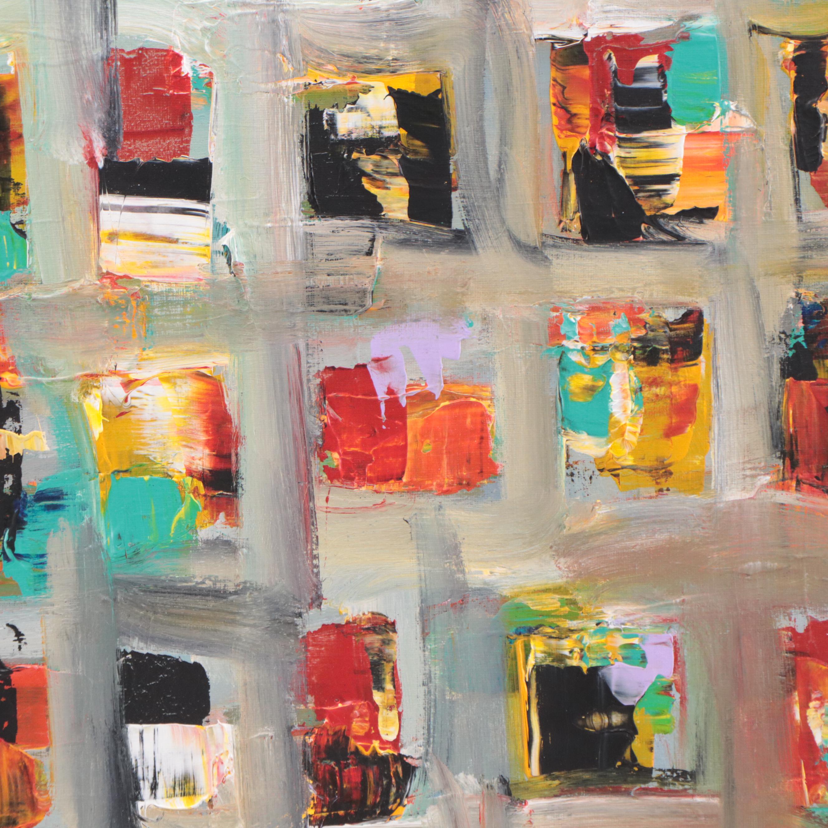 Leif Janek Abstract Acrylic Painting, 21st Century