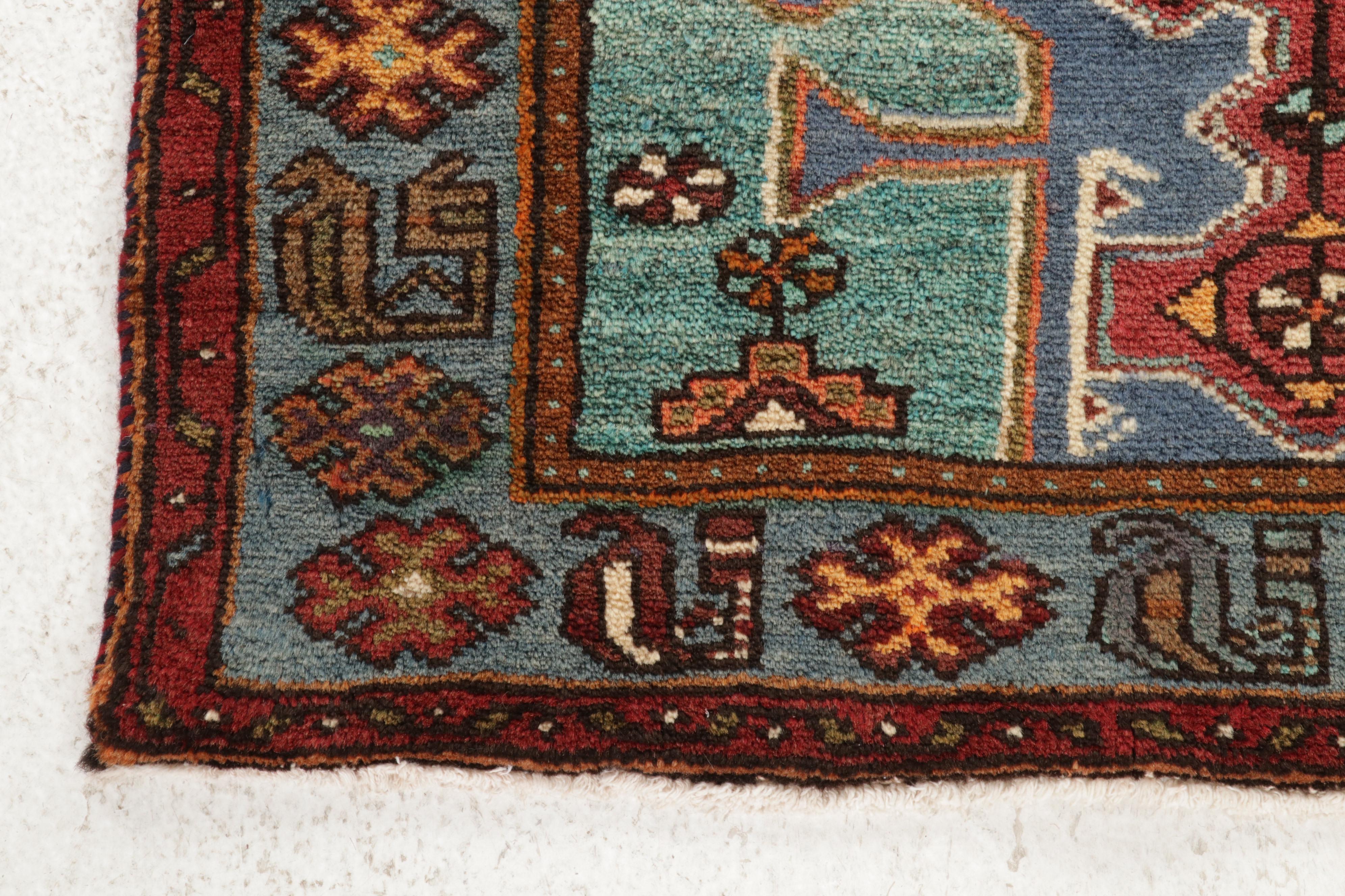 2'9 x 4'10 Hand-Knotted Viss Style Persian Northwest Village Rug, 1960s