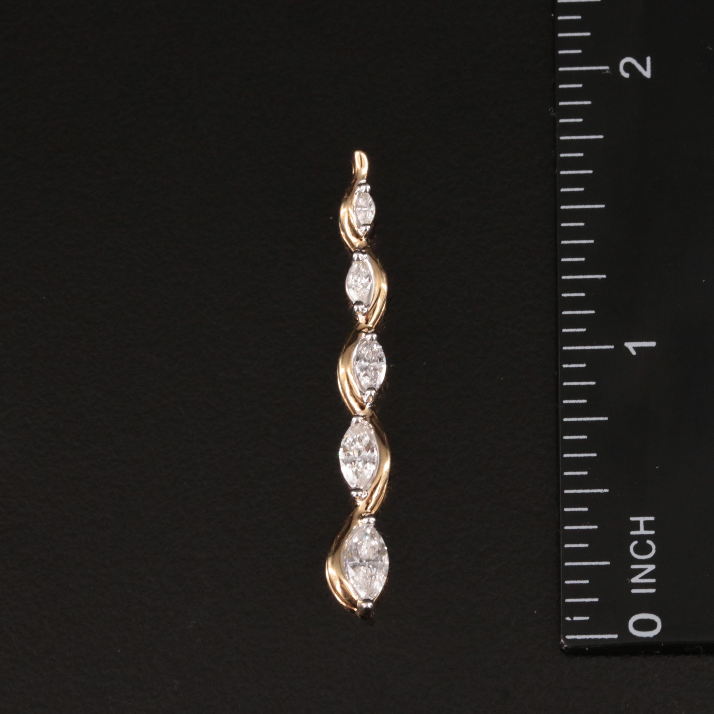 14K 1.00 CTW Diamond Pendant