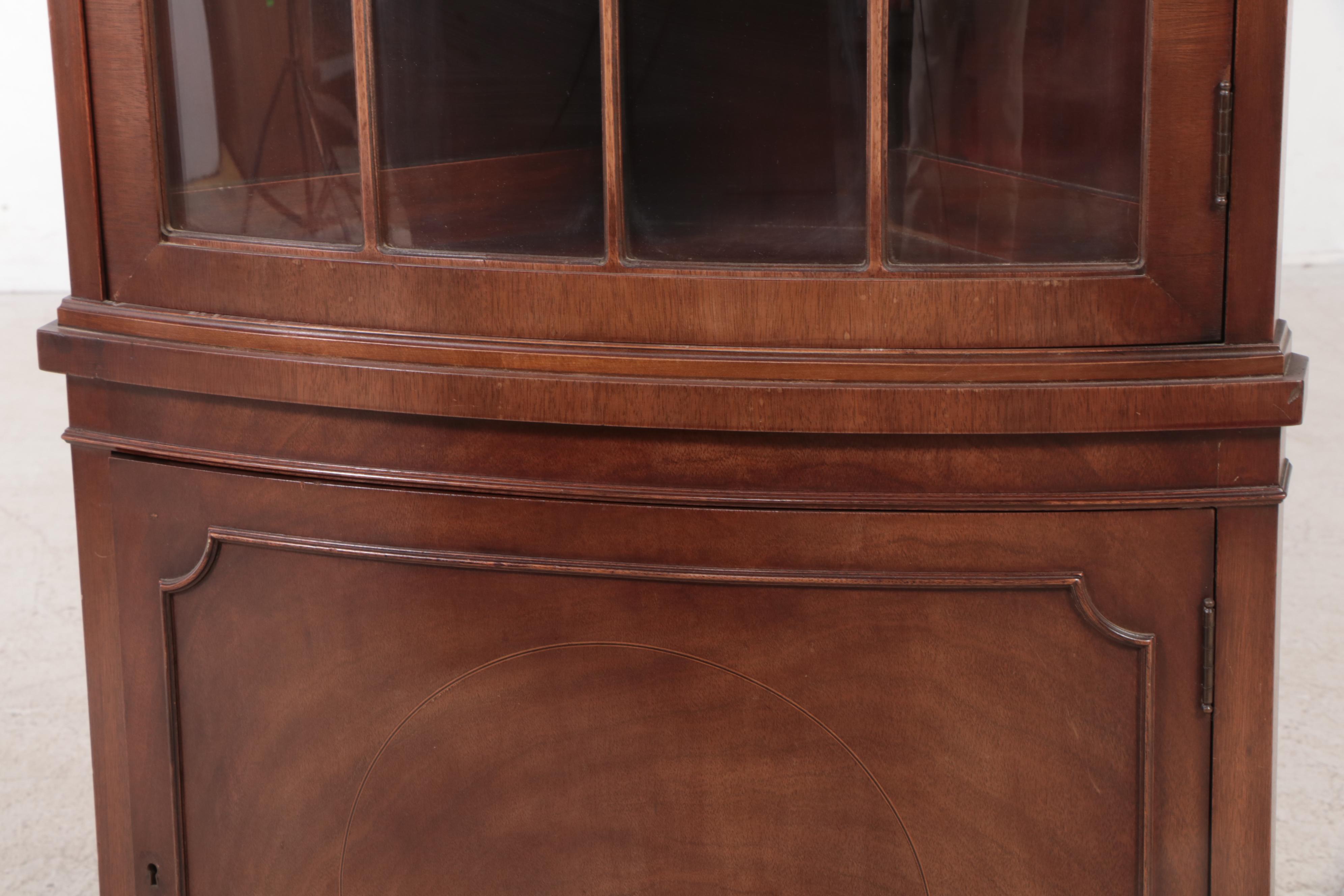 Robert W. Irwin Co. Federal Style Mahogany Corner Cabinet
