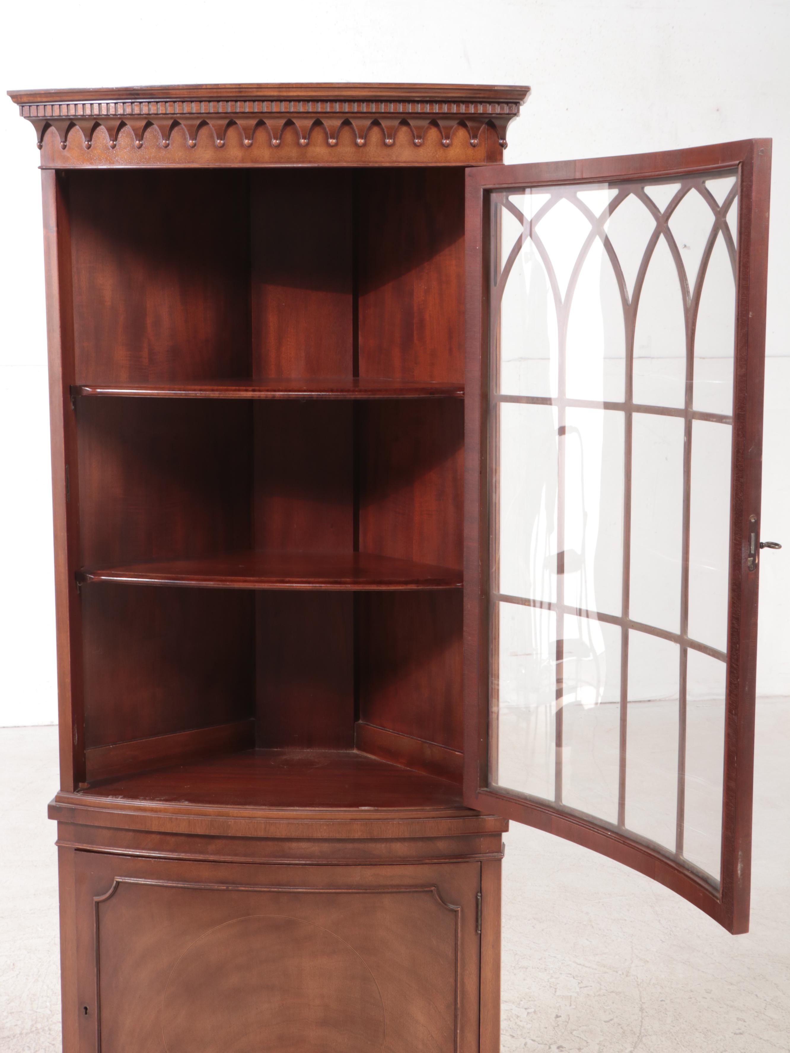 Robert W. Irwin Co. Federal Style Mahogany Corner Cabinet