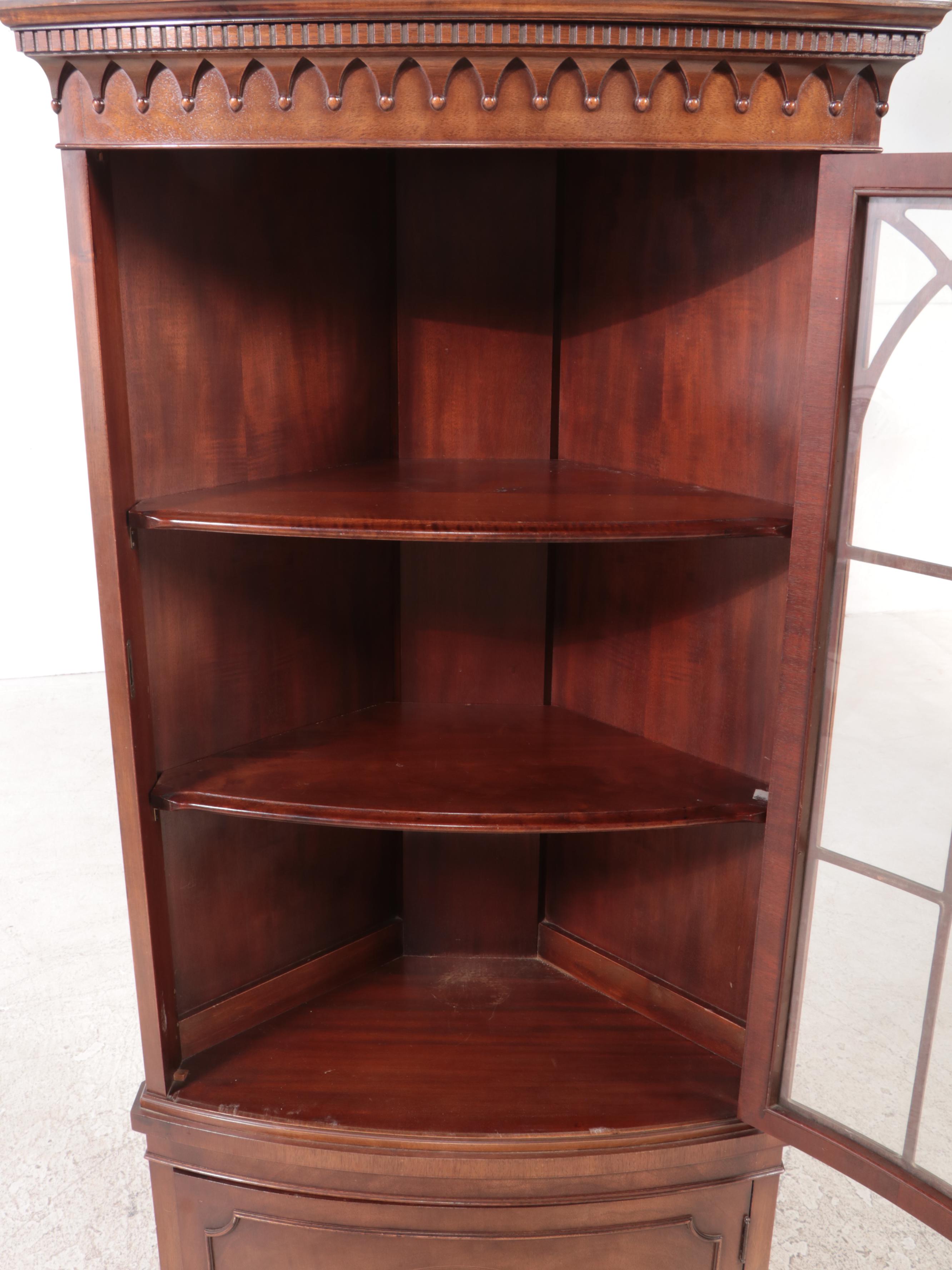 Robert W. Irwin Co. Federal Style Mahogany Corner Cabinet