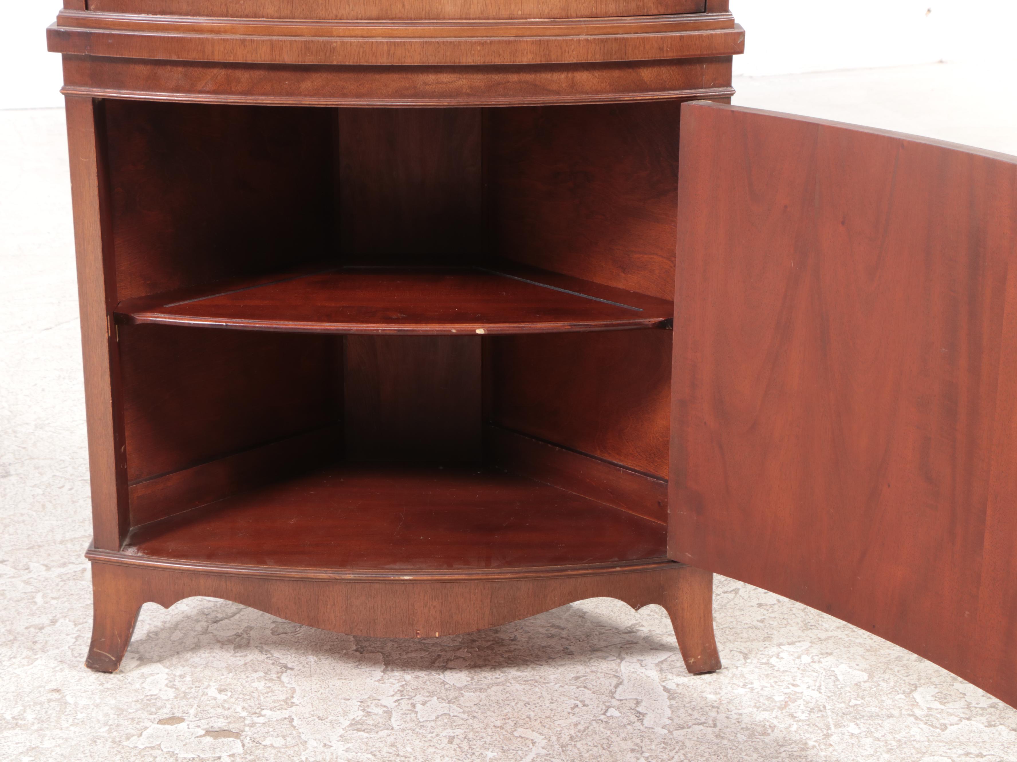 Robert W. Irwin Co. Federal Style Mahogany Corner Cabinet