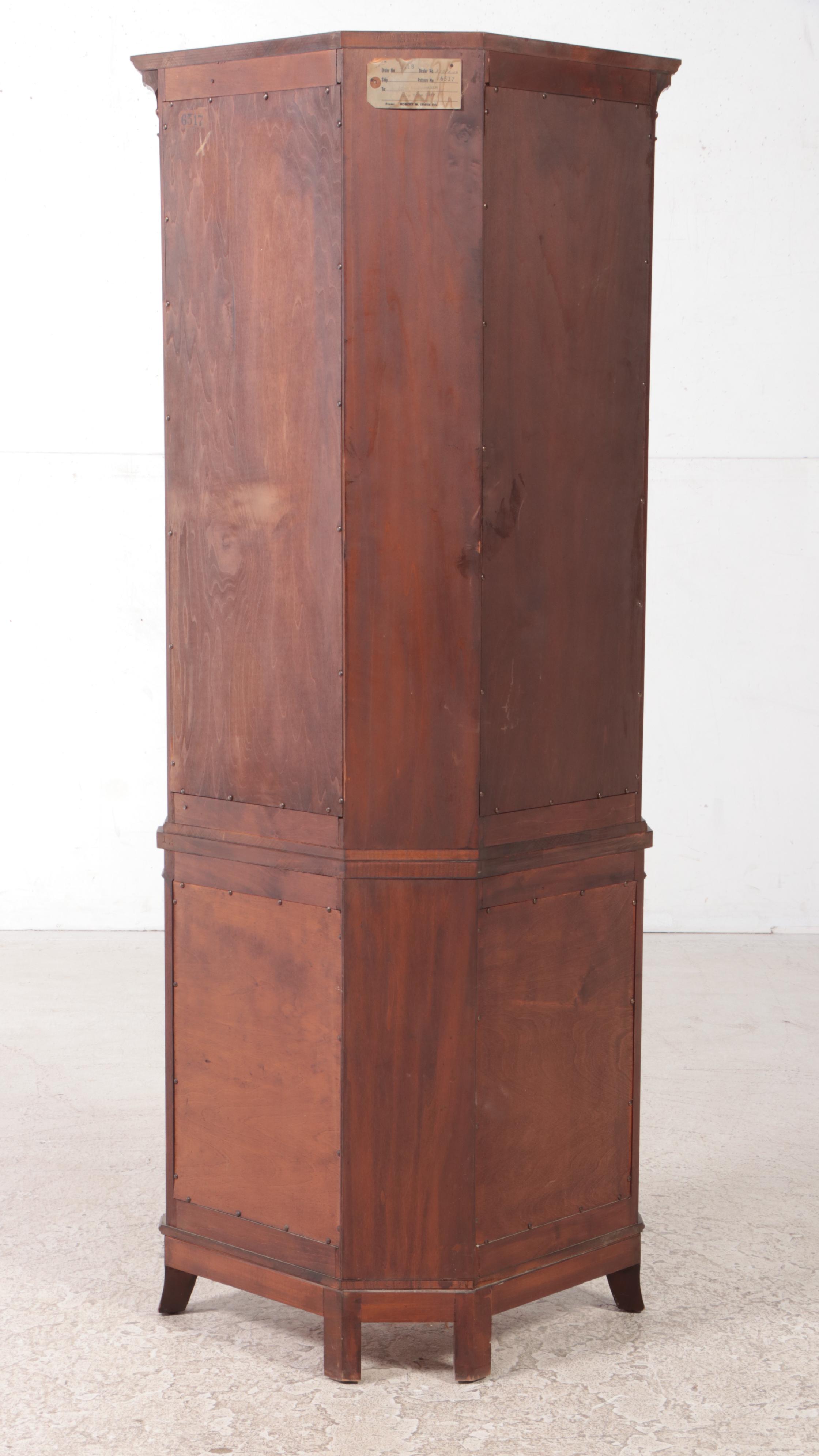 Robert W. Irwin Co. Federal Style Mahogany Corner Cabinet