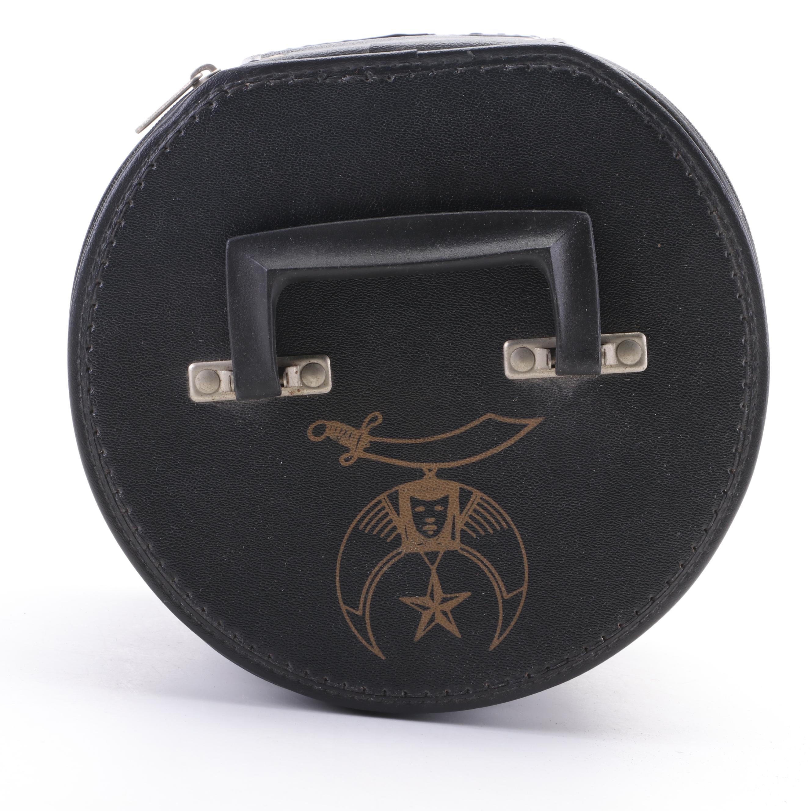 Syrian Shrine of Cincinnati, Ohio Embellished Shriners Fez Hats with Hat Box