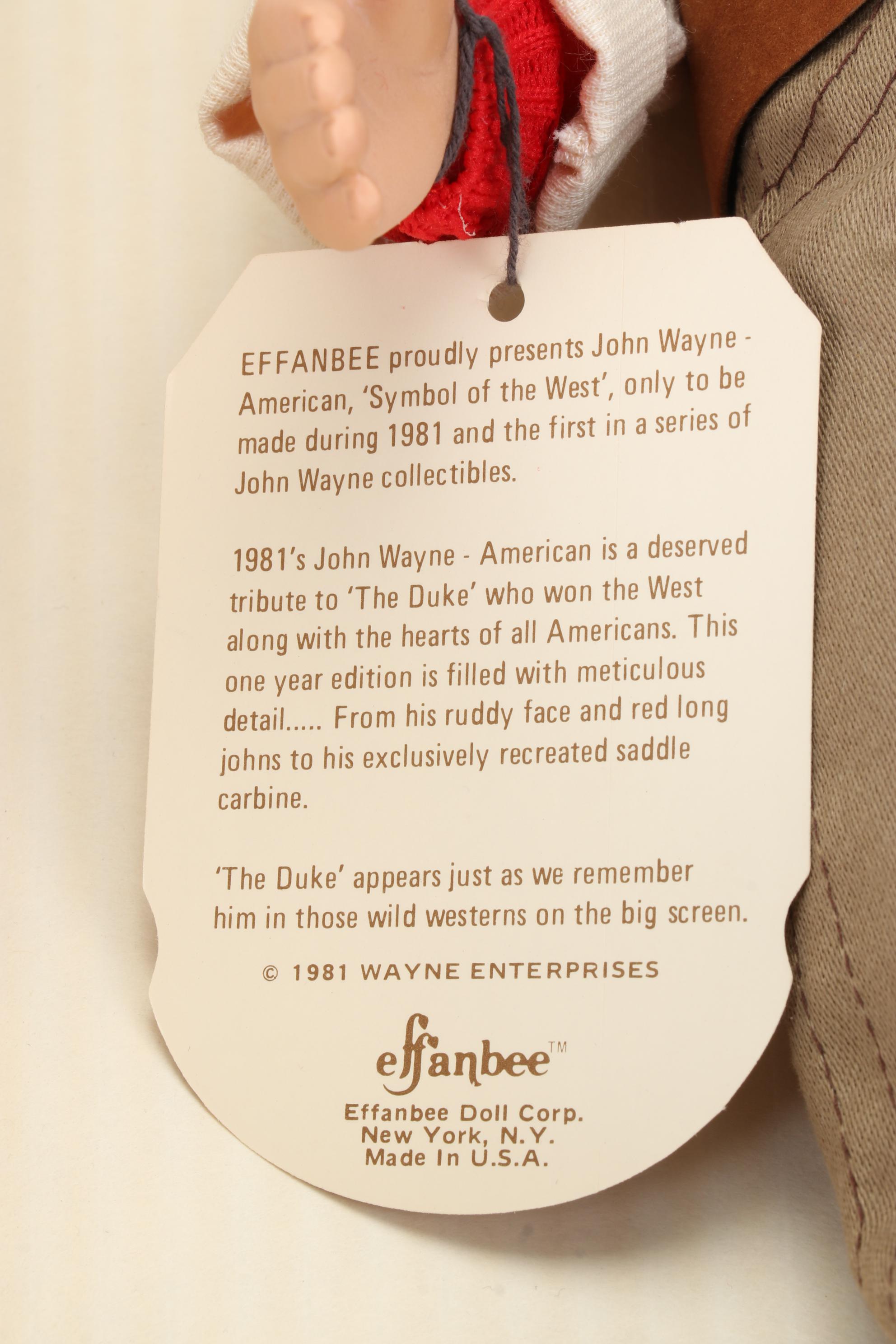 Franklin Mint "The Duke" Heirloom Collector Plate & Effanbee "John Wayne" Doll