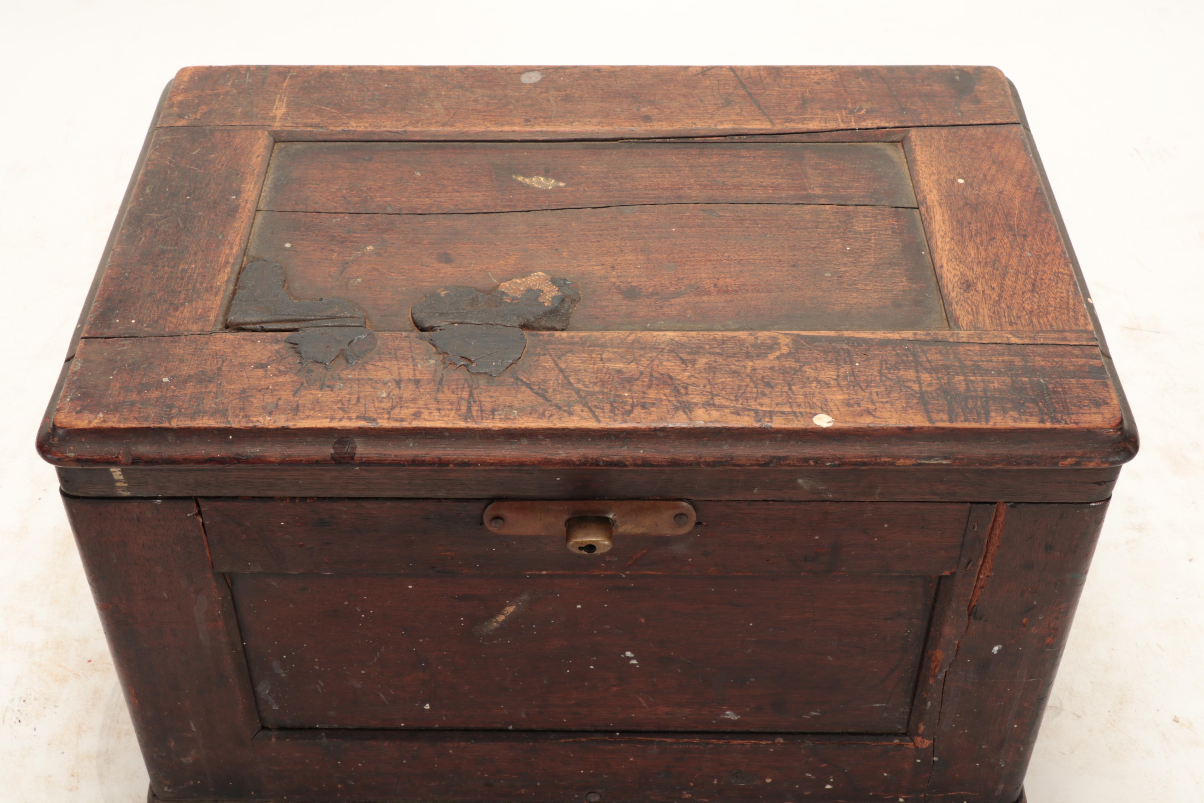 Victorian Walnut Tool Chest with Cobbler and Leather Working Tools