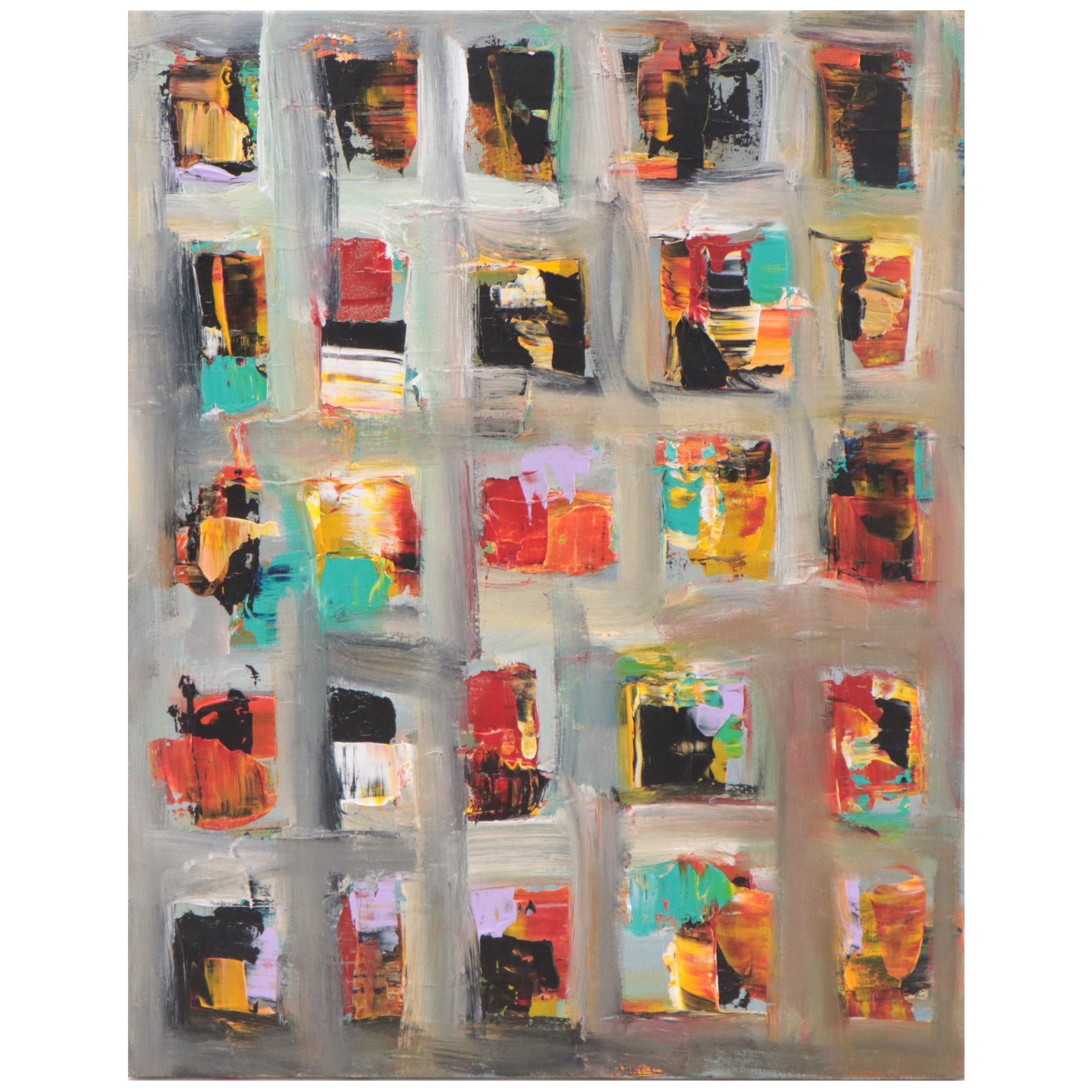 Leif Janek Abstract Acrylic Painting, 21st Century