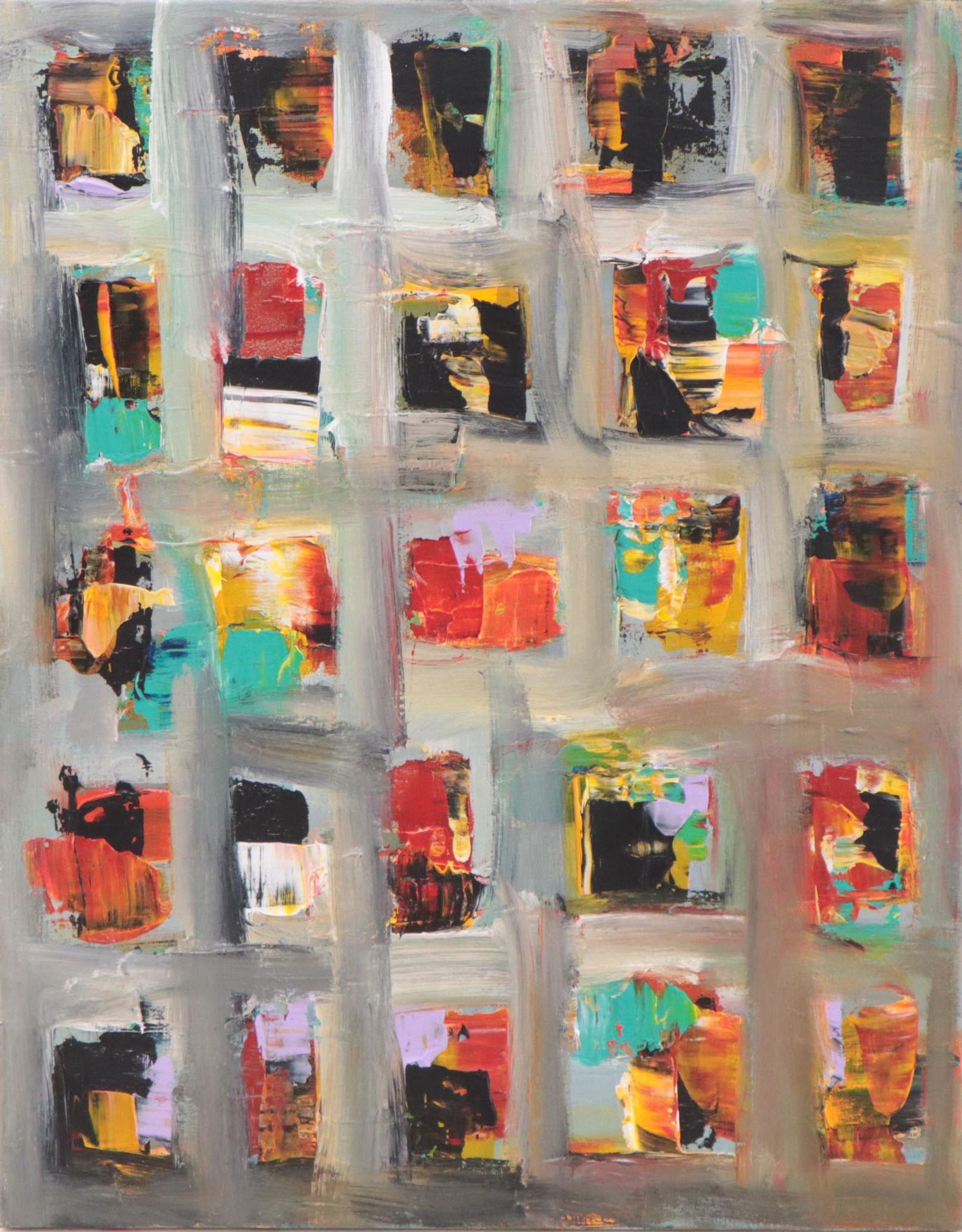 Leif Janek Abstract Acrylic Painting, 21st Century