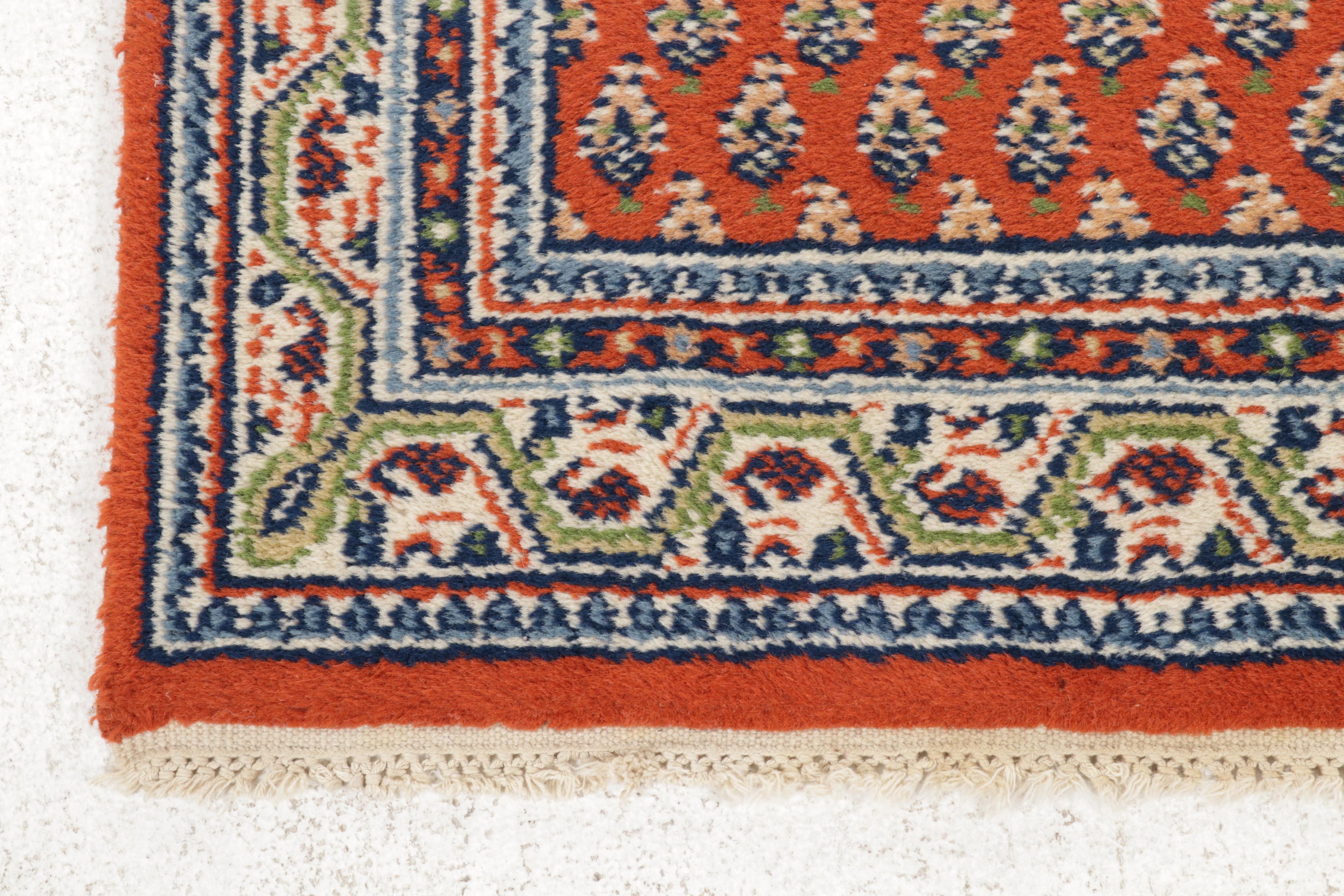 2'4 x 12'1 Hand-Knotted Persian Mir Seraband Runner, 1990s