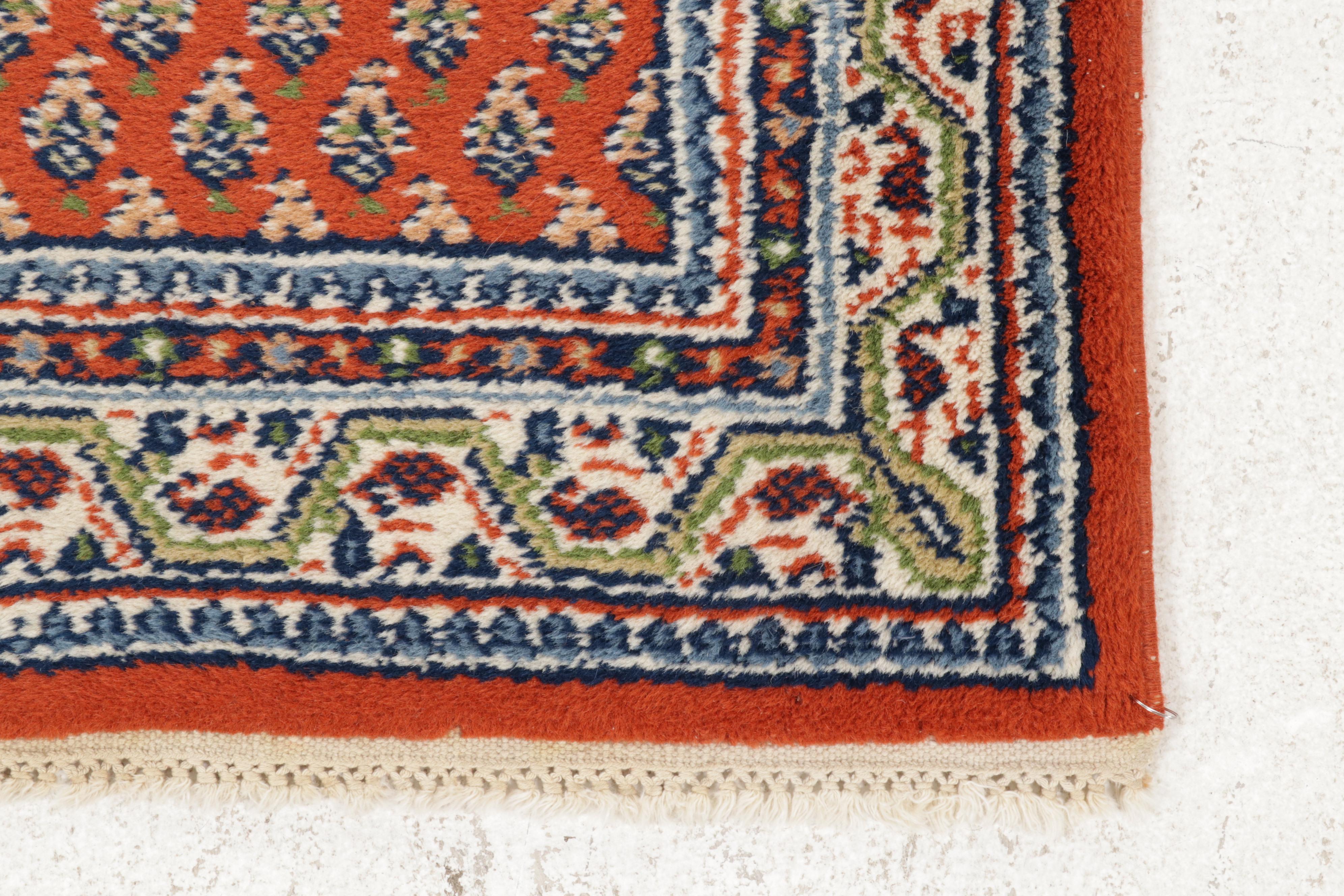 2'4 x 12'1 Hand-Knotted Persian Mir Seraband Runner, 1990s