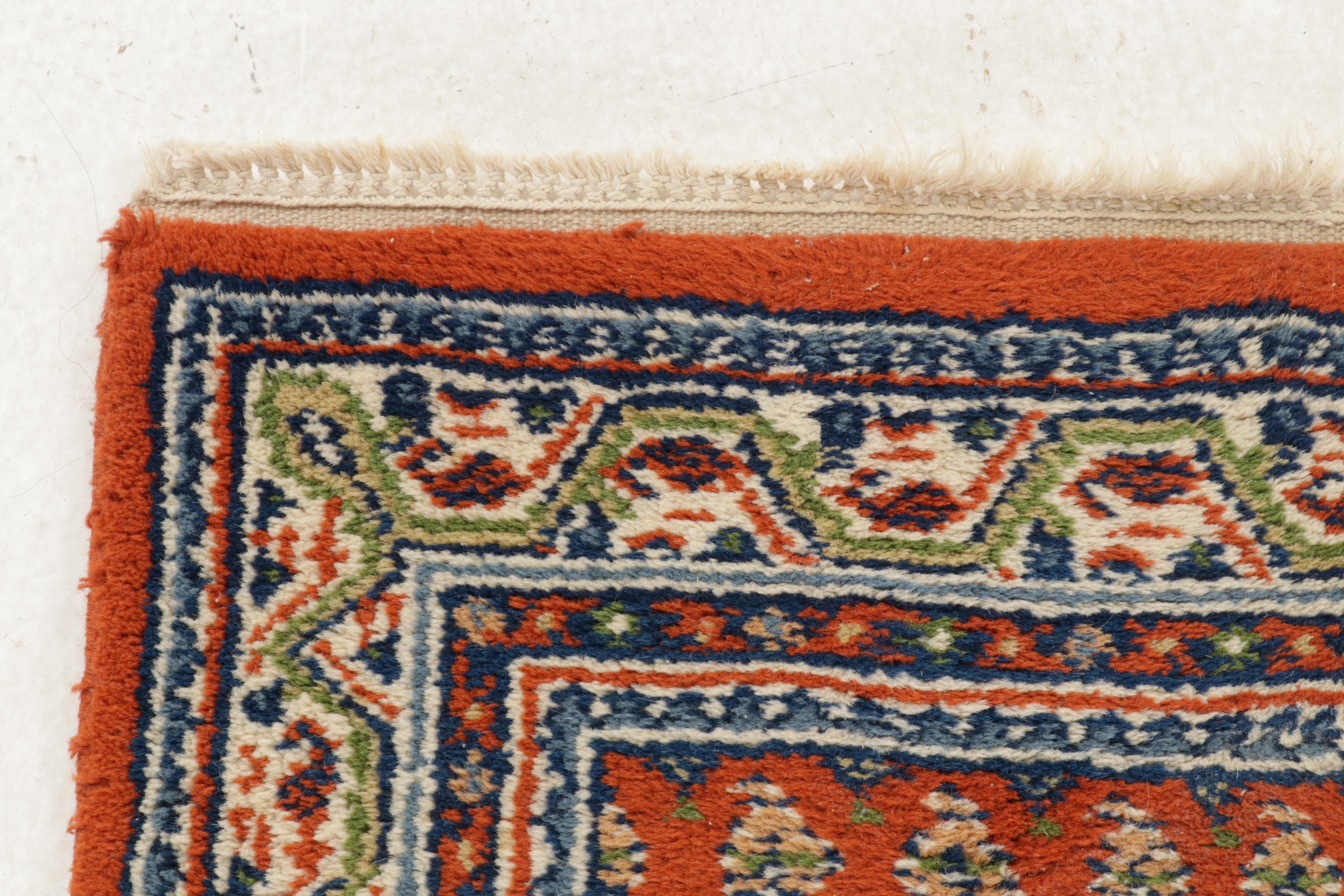 2'4 x 12'1 Hand-Knotted Persian Mir Seraband Runner, 1990s