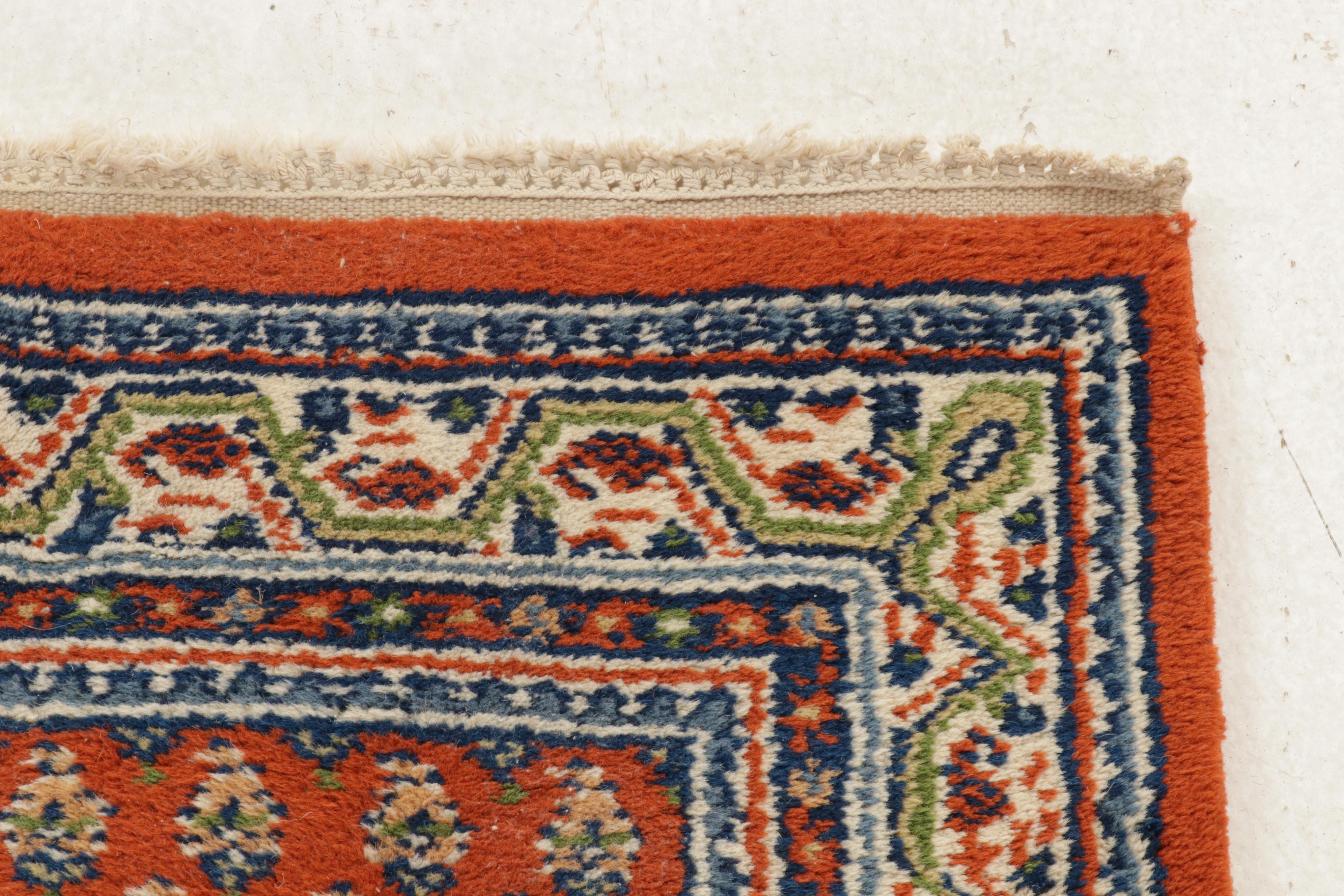 2'4 x 12'1 Hand-Knotted Persian Mir Seraband Runner, 1990s