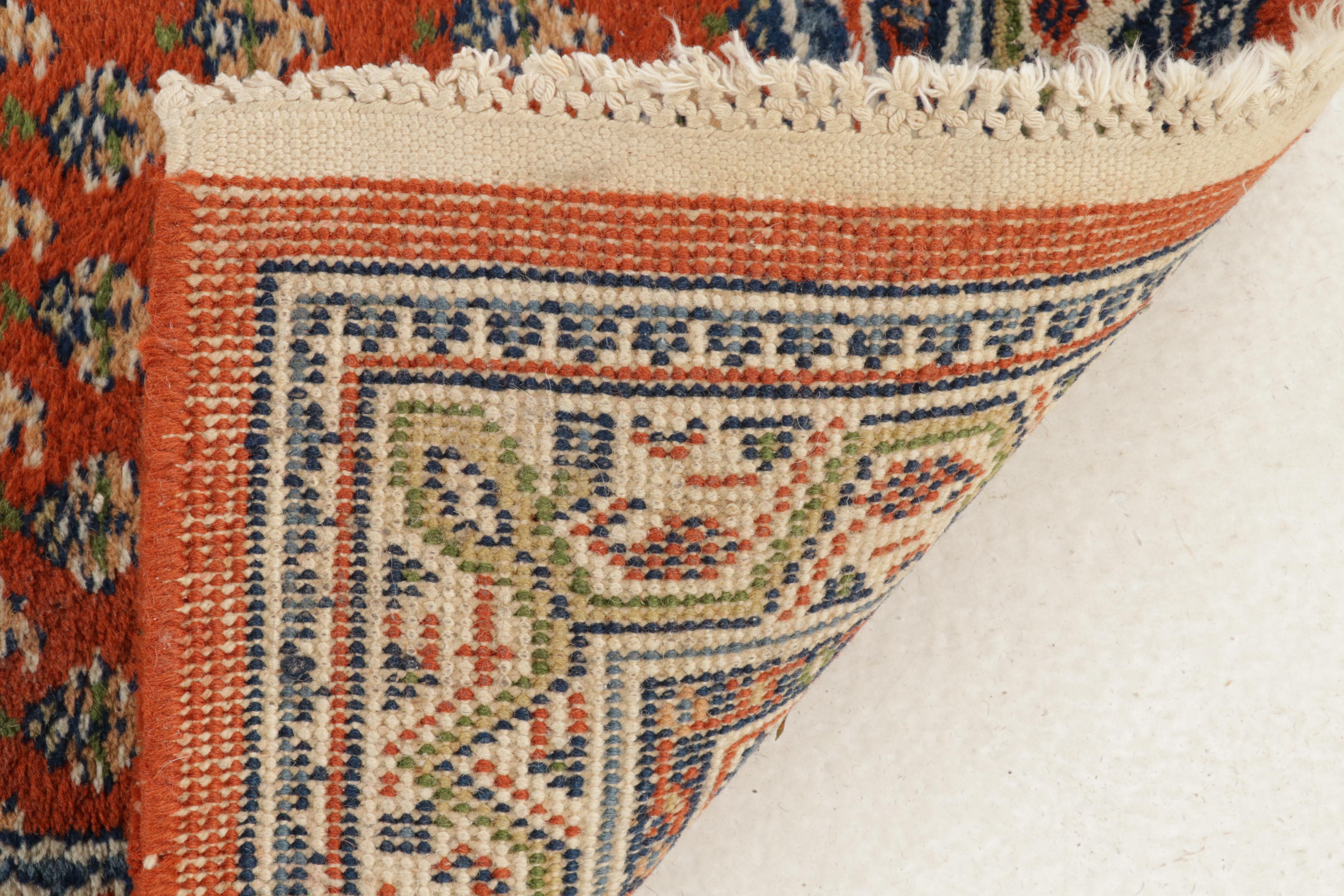 2'4 x 12'1 Hand-Knotted Persian Mir Seraband Runner, 1990s