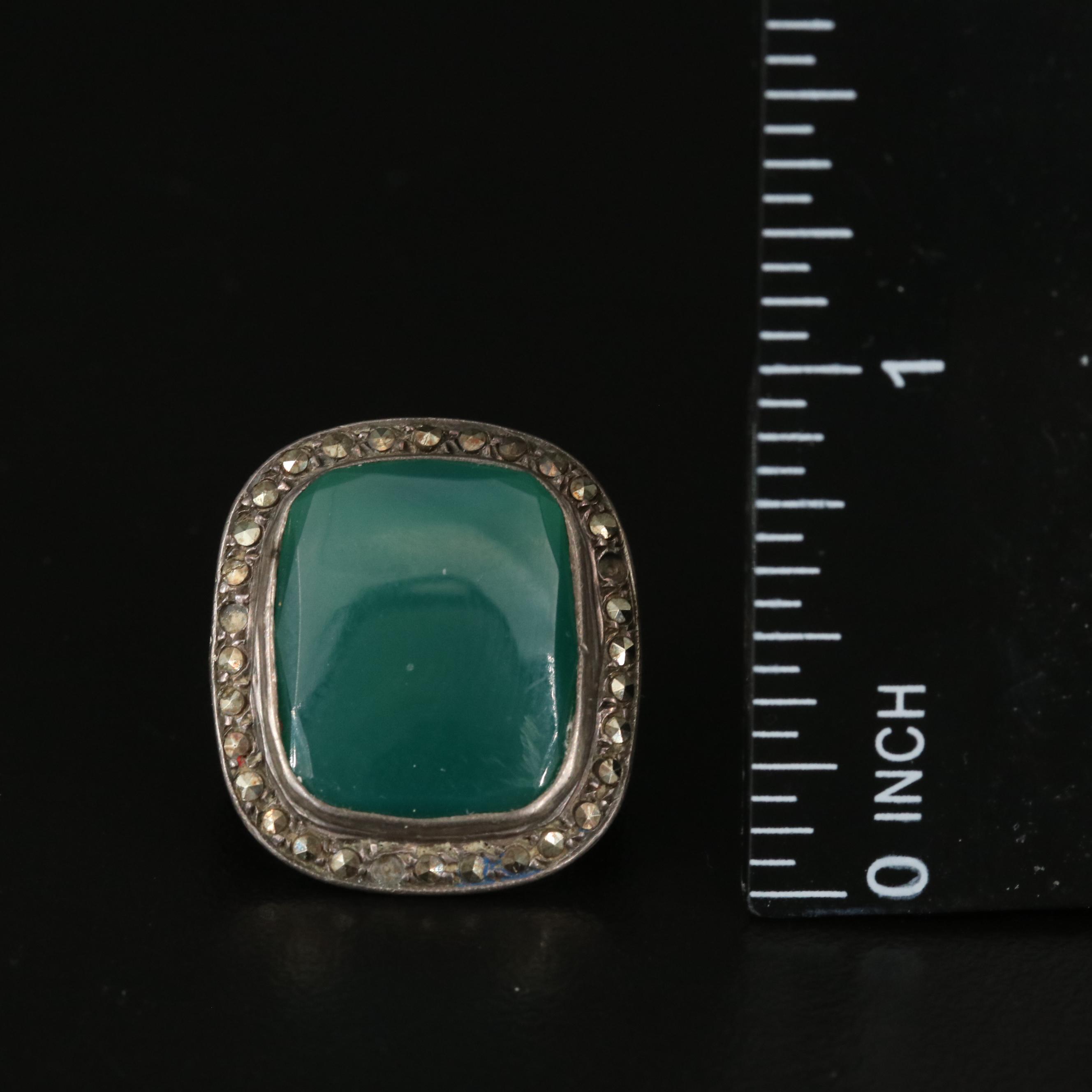 Scrap Sterling Jewelry Including Mother-of-Pearl, Abalone and Chalcedony