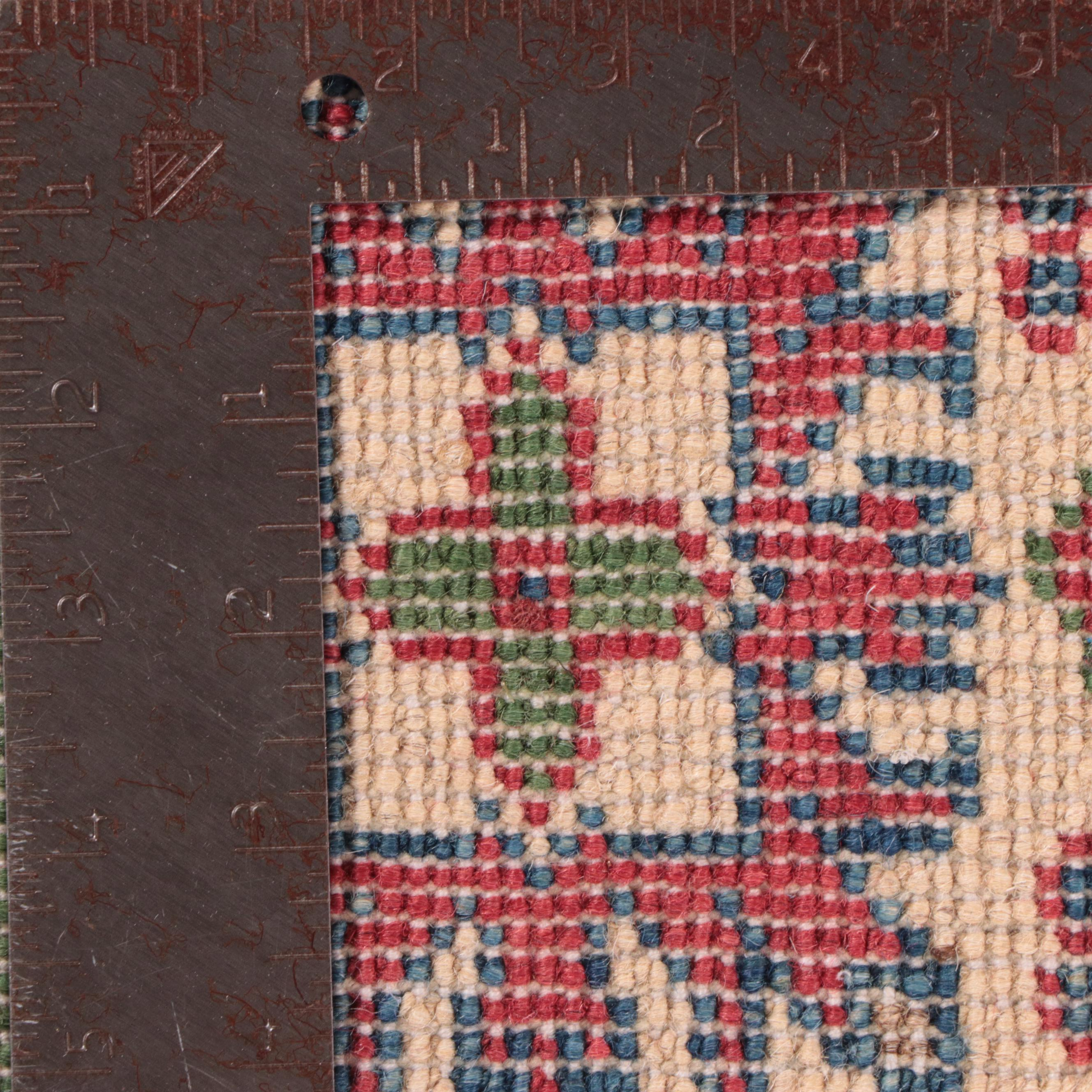 2'7 x 4'2 Hand-Knotted Pakistani Kazak-Style Accent Rug