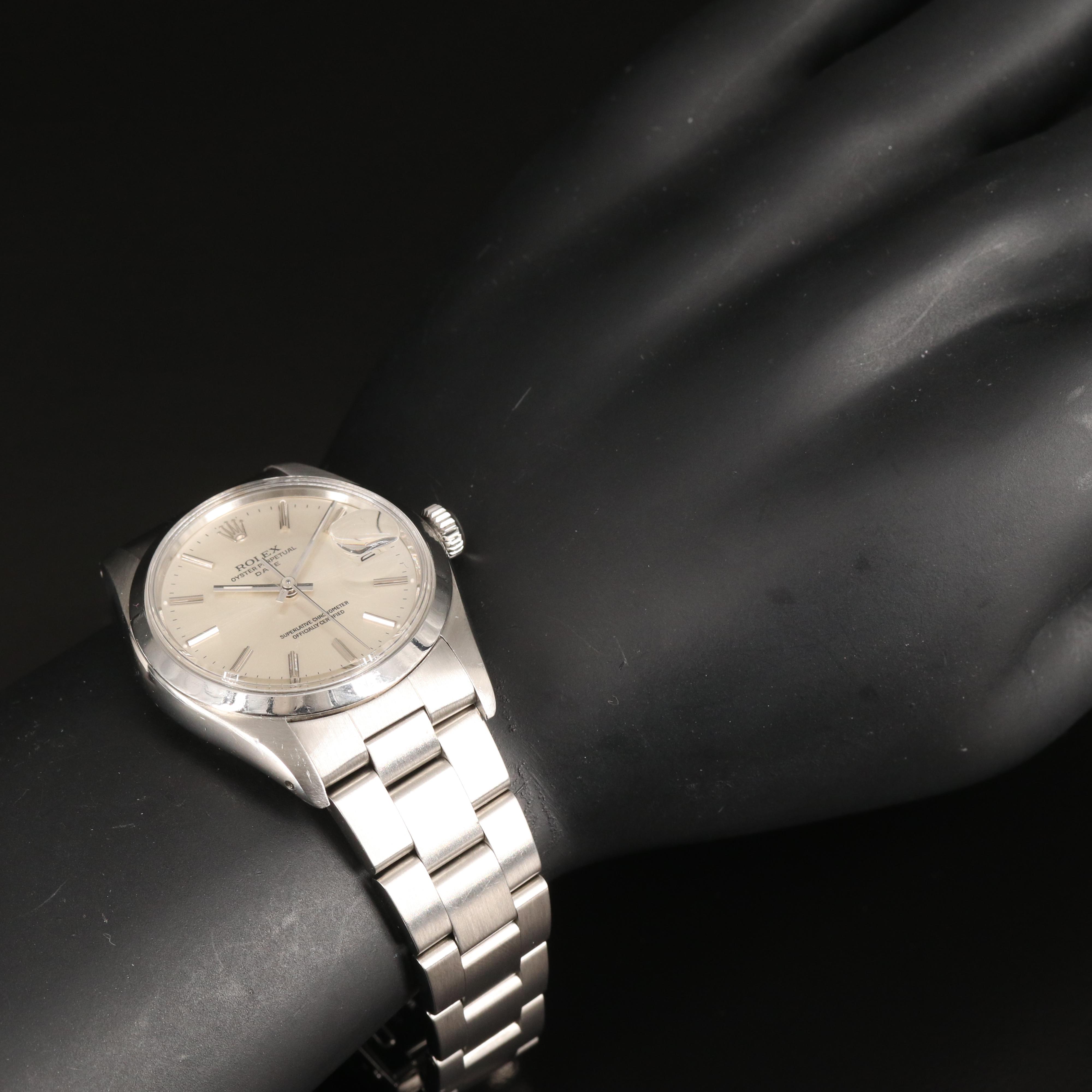 1977 Rolex Oyster Perpetual Date Stainless Steel Watch