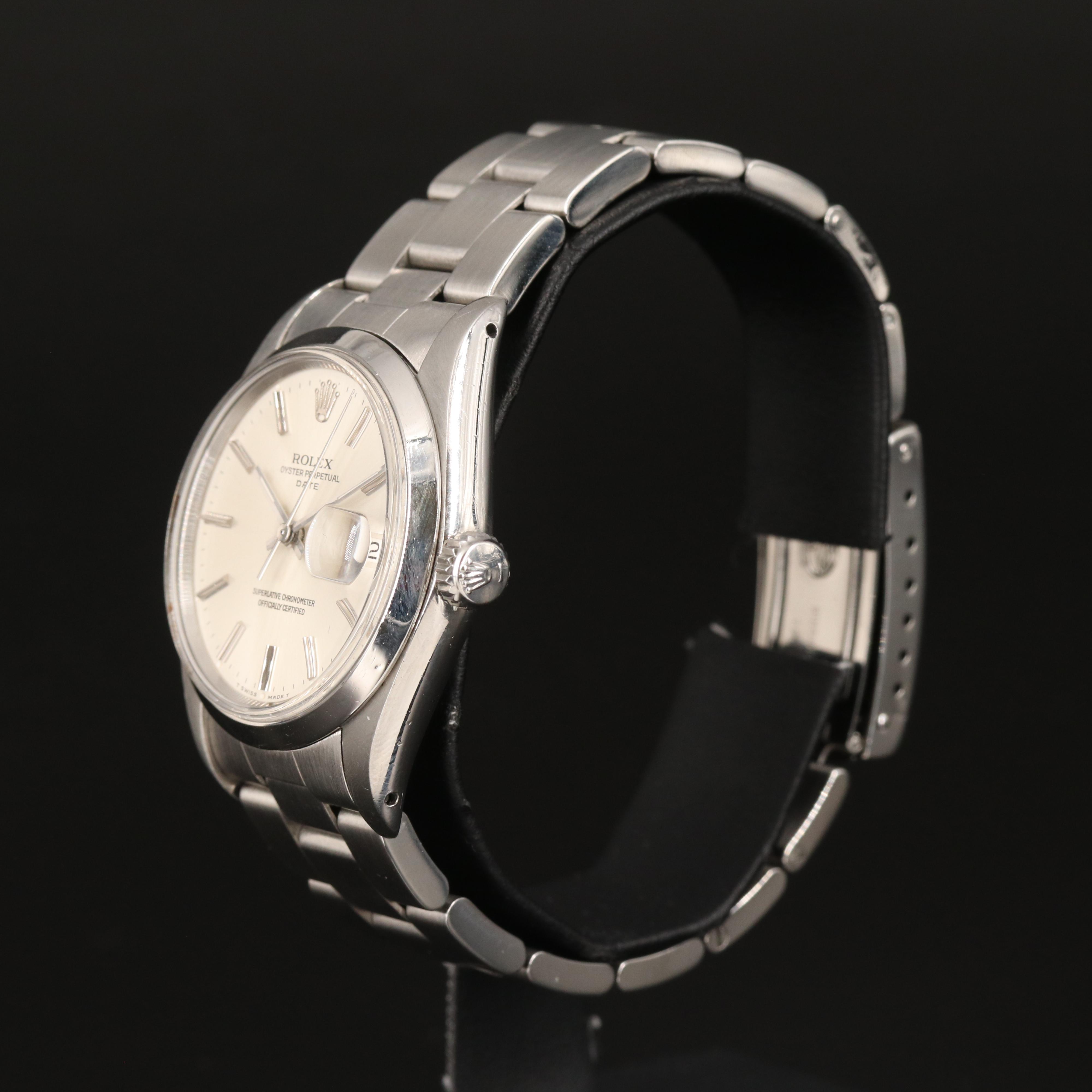 1977 Rolex Oyster Perpetual Date Stainless Steel Watch