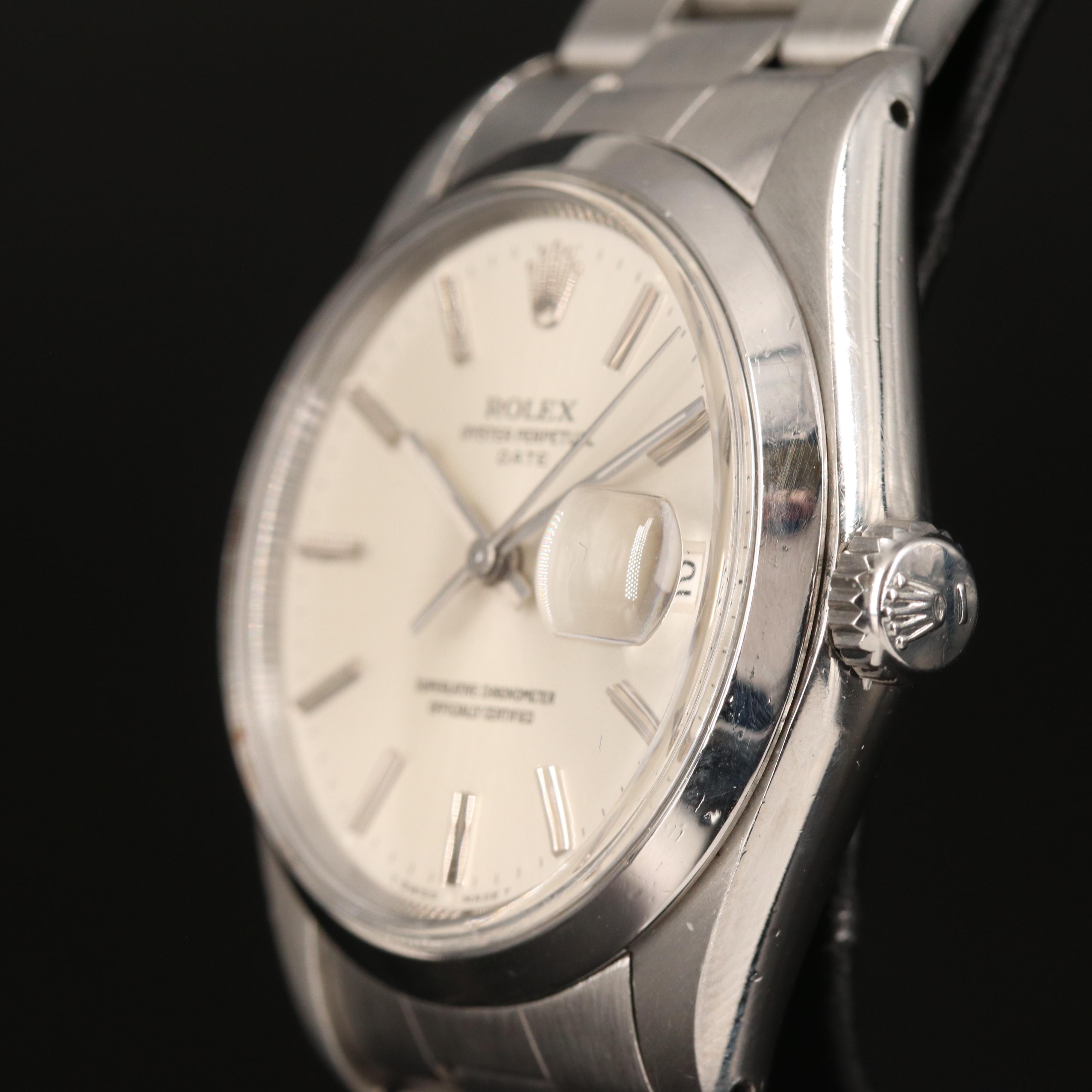1977 Rolex Oyster Perpetual Date Stainless Steel Watch