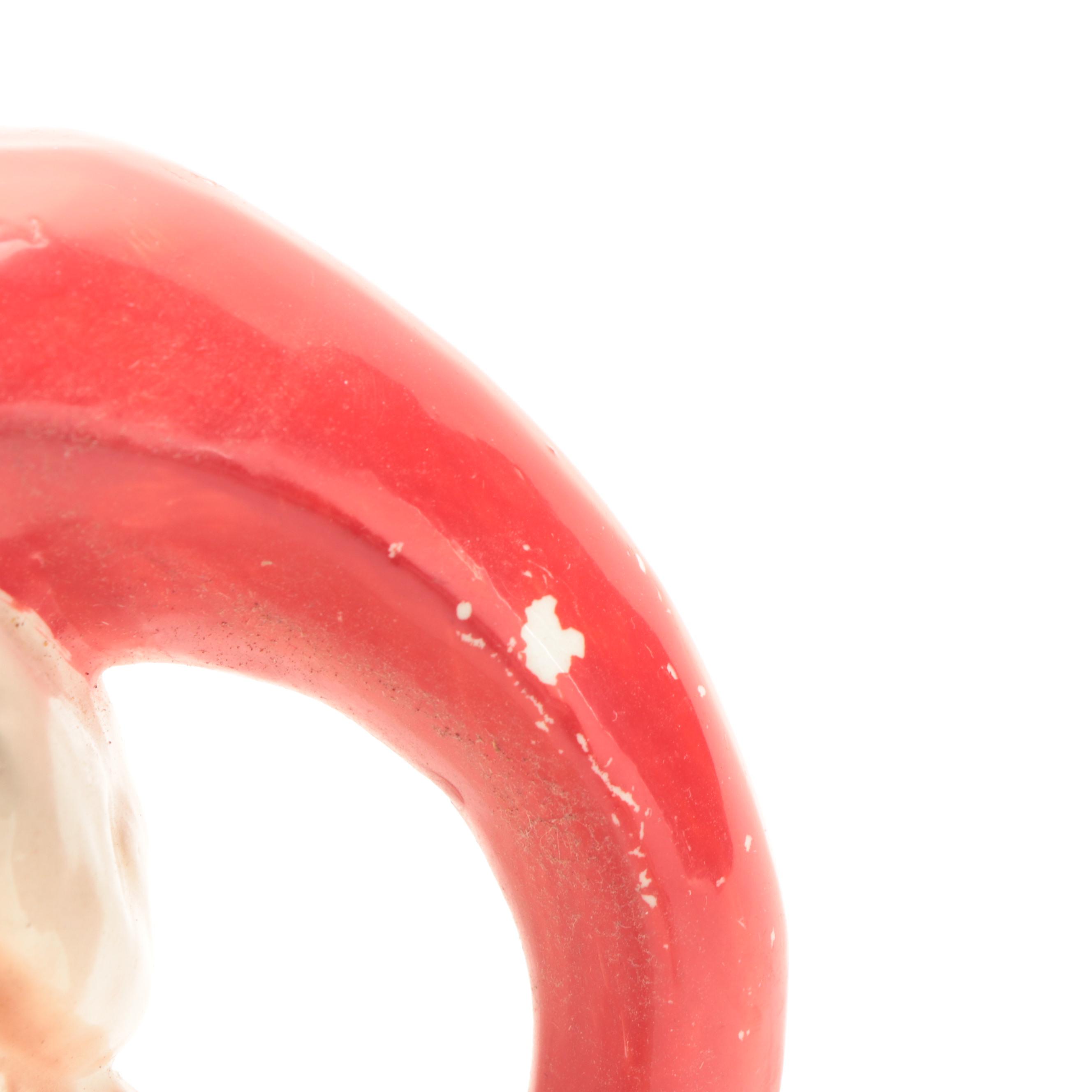 Japanese Ceramic Santa Pitcher with Mugs, Mid-20th Century