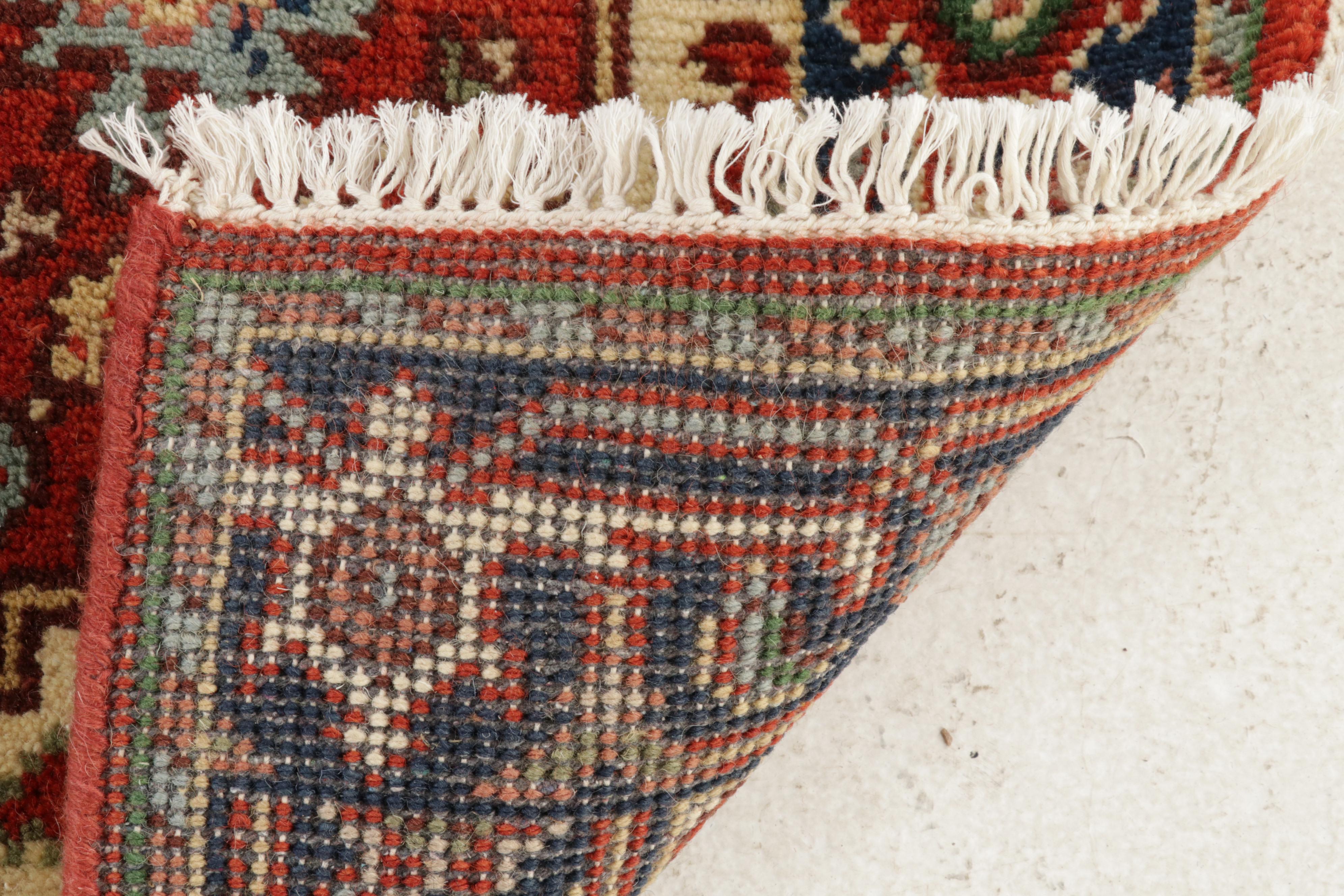 2'7 x 7'11 Hand-Knotted Indo-Persian Heriz Serapi Runner, 2010