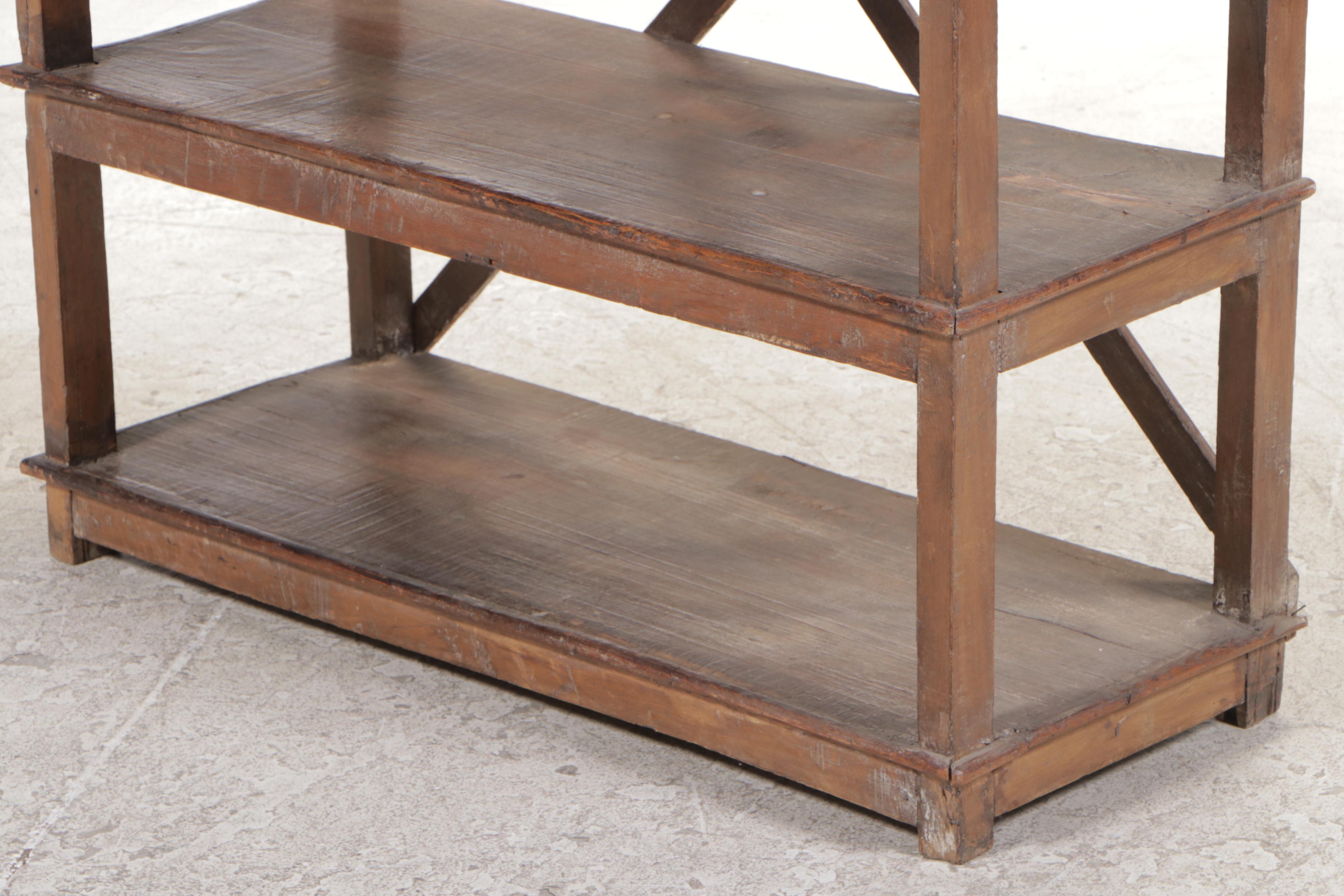 Gujarati Indian Teak Bookcase, Early 20th Century
