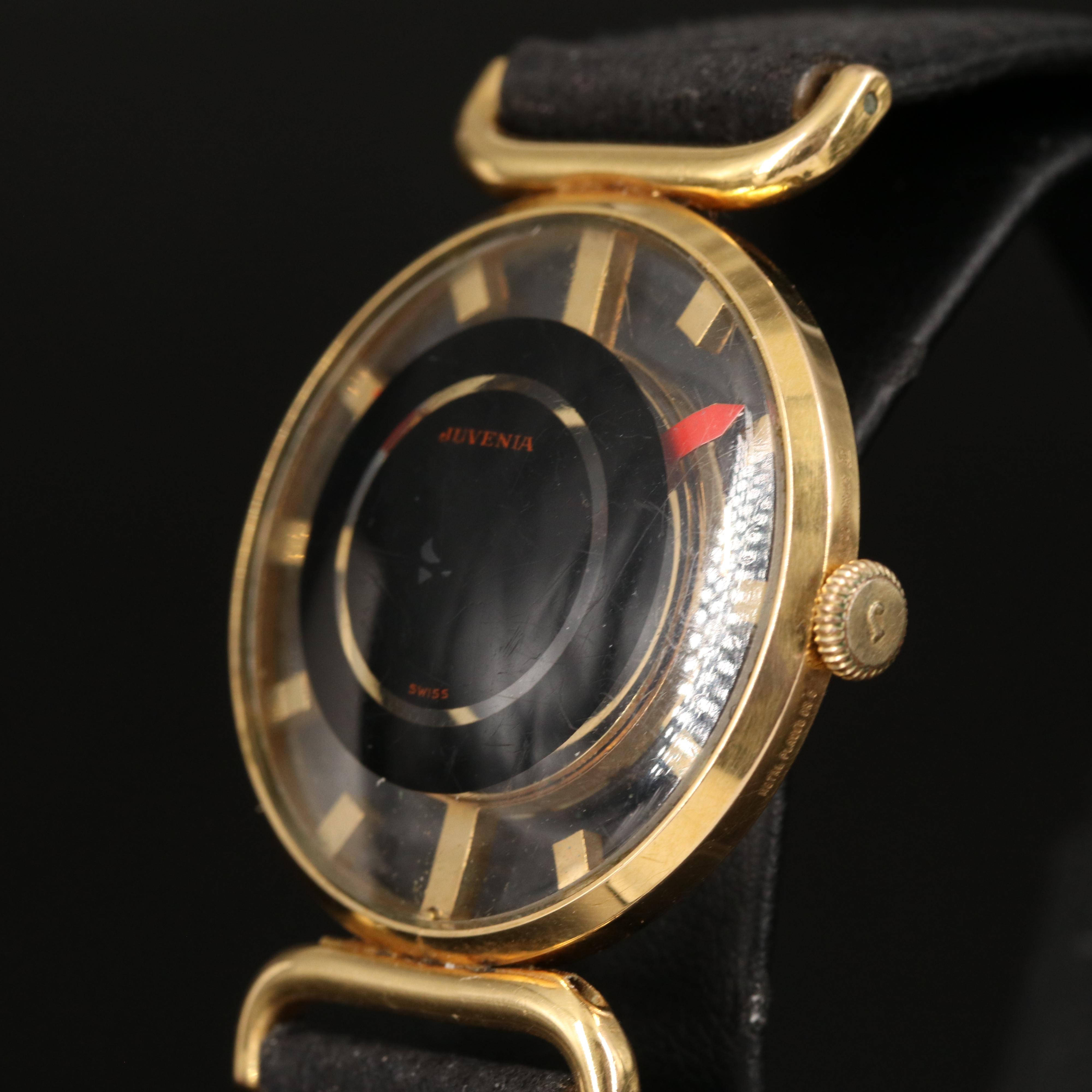 Swiss Juvenia Skeleton Mystery Dial Watch