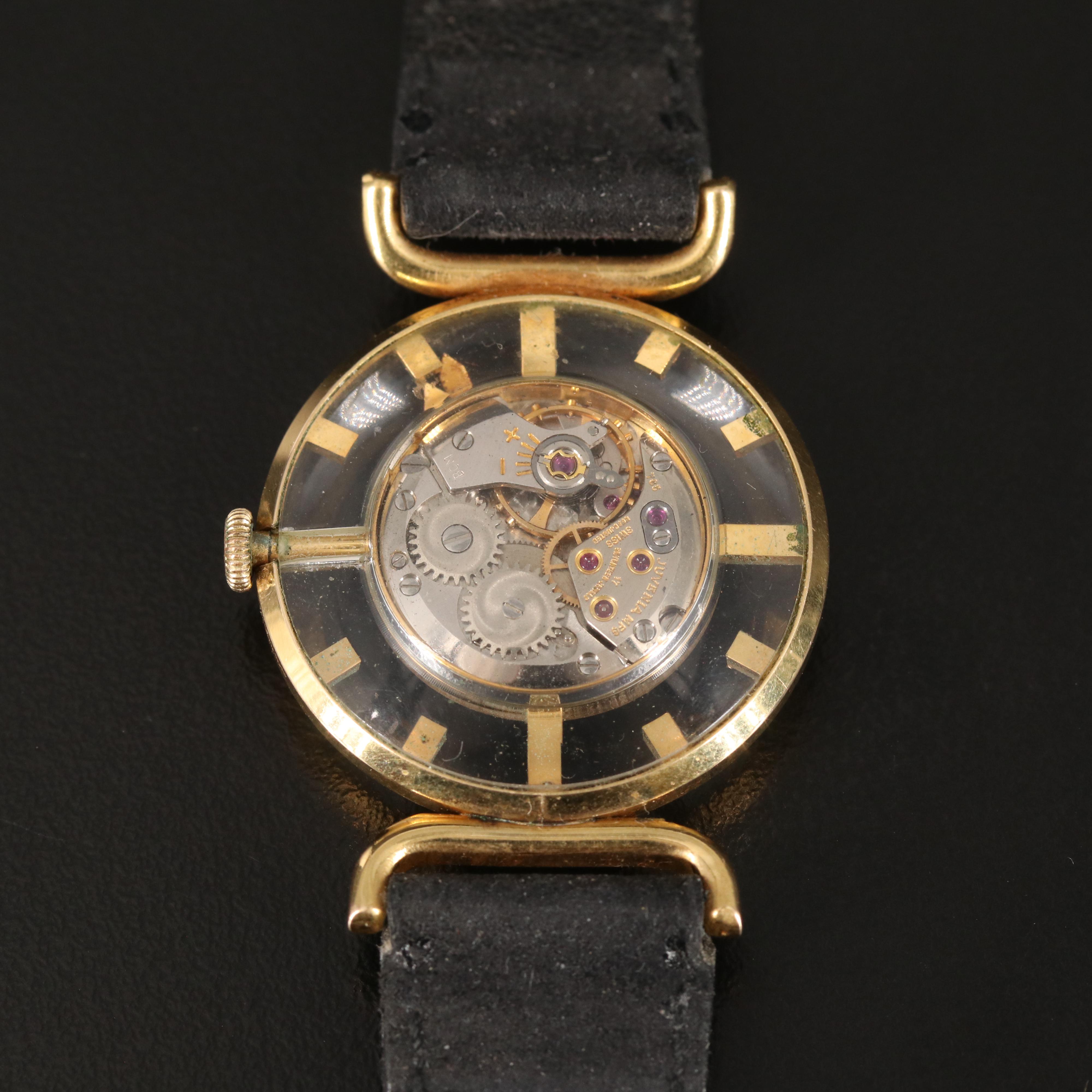 Swiss Juvenia Skeleton Mystery Dial Watch