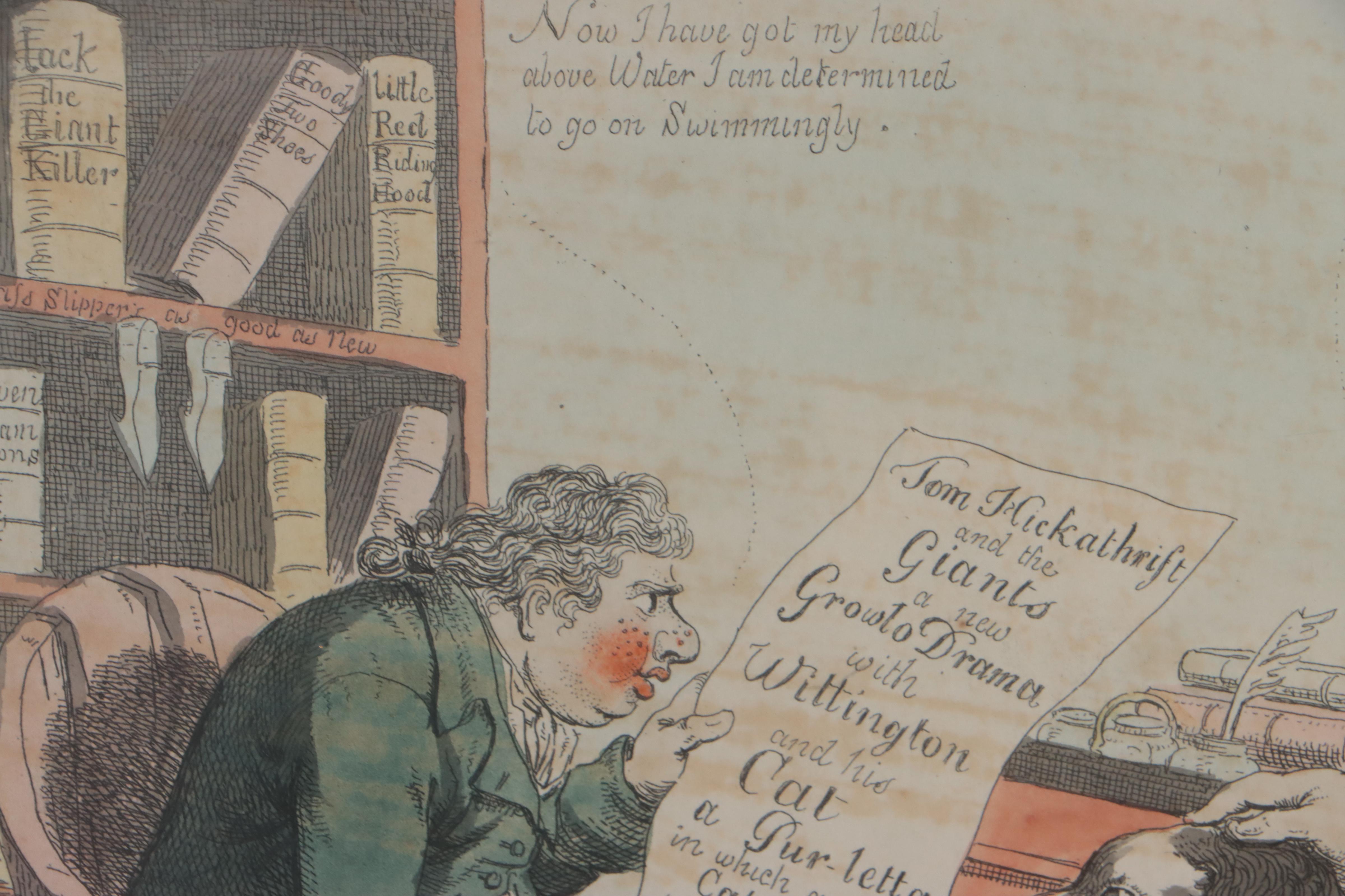 Hand-Colored Lithograph After Charles Williams of Political Cartoon