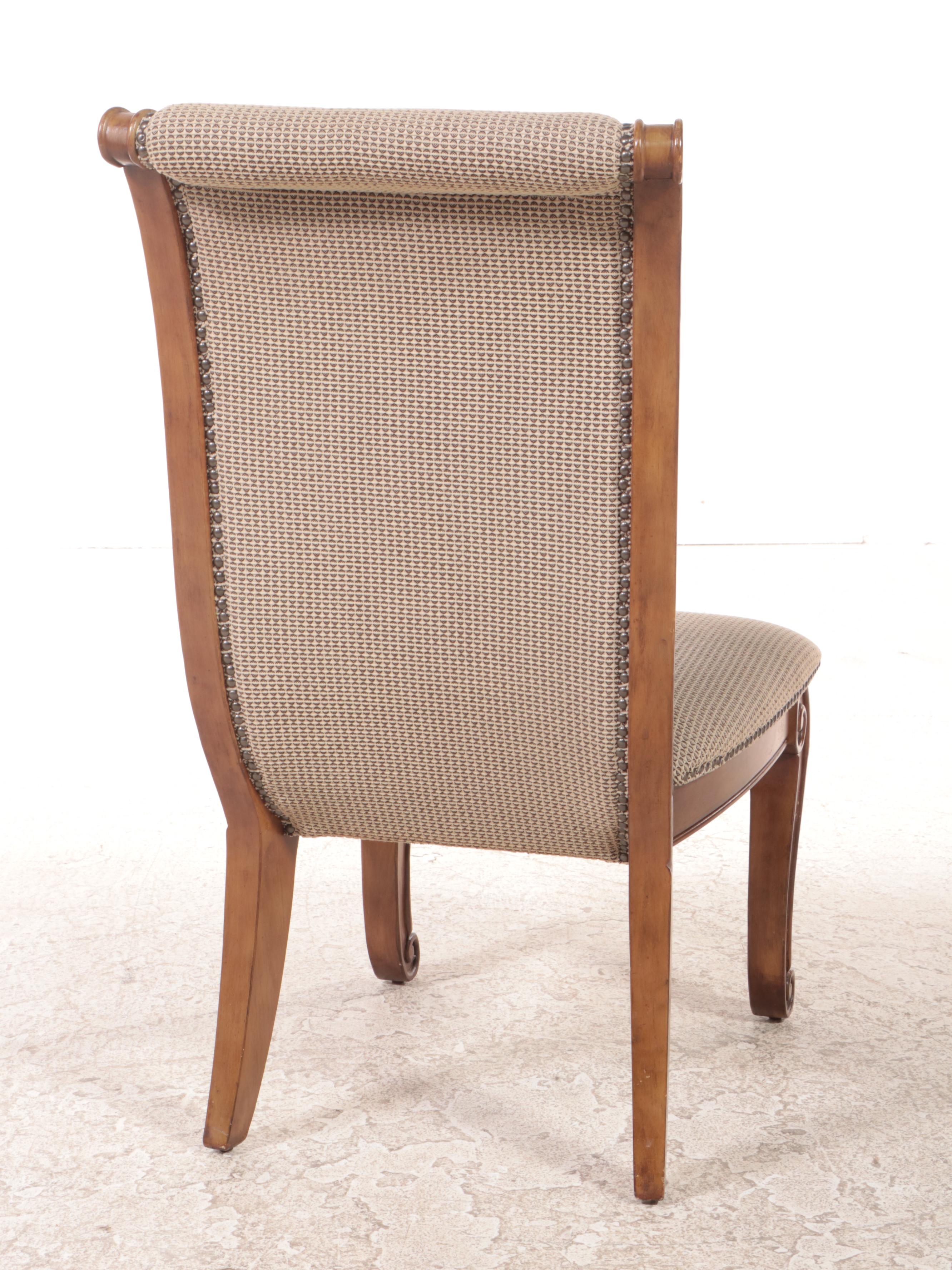 Pair of Klaussner International Classical Style Custom-Upholstered Side Chairs