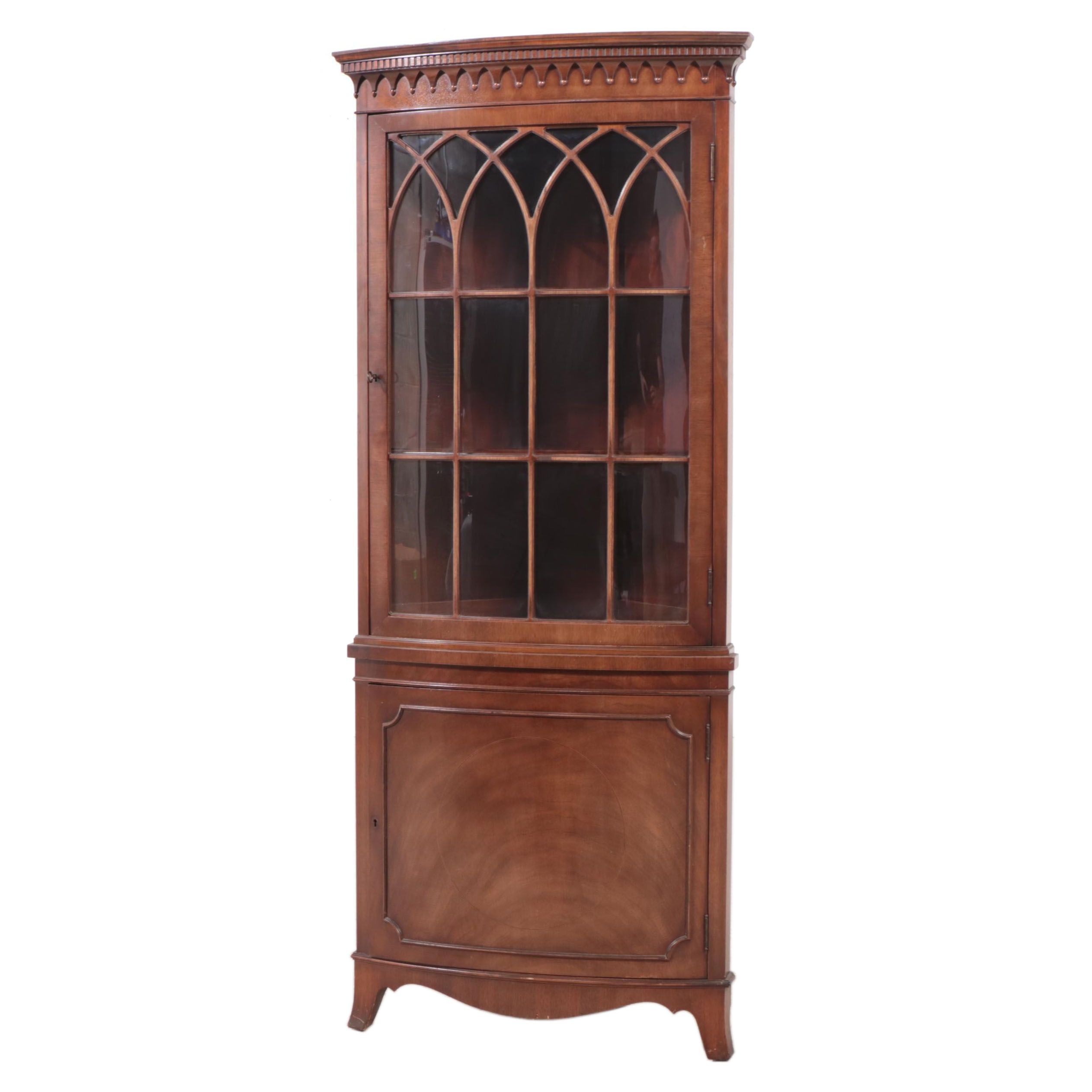 Robert W. Irwin Co. Federal Style Mahogany Corner Cabinet