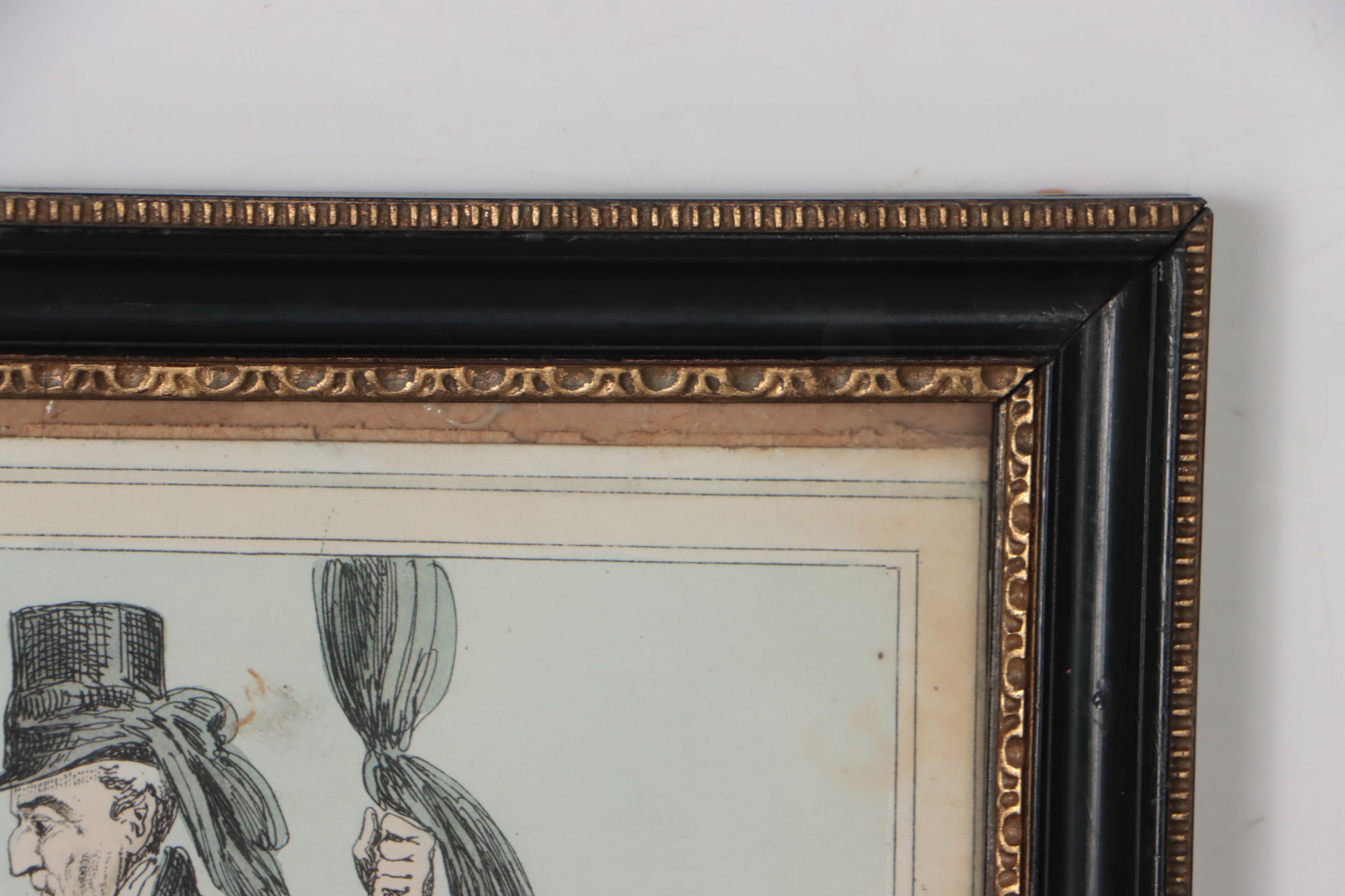 Hand-Colored Lithograph After William Heath of Political Cartoon