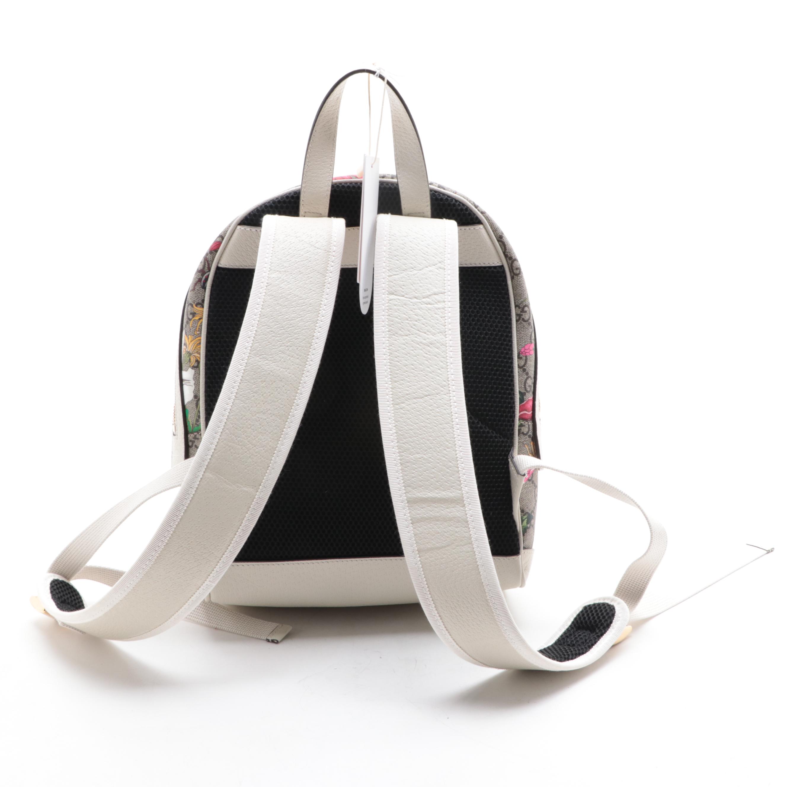 Gucci GG Supreme Flora Backpack Purse