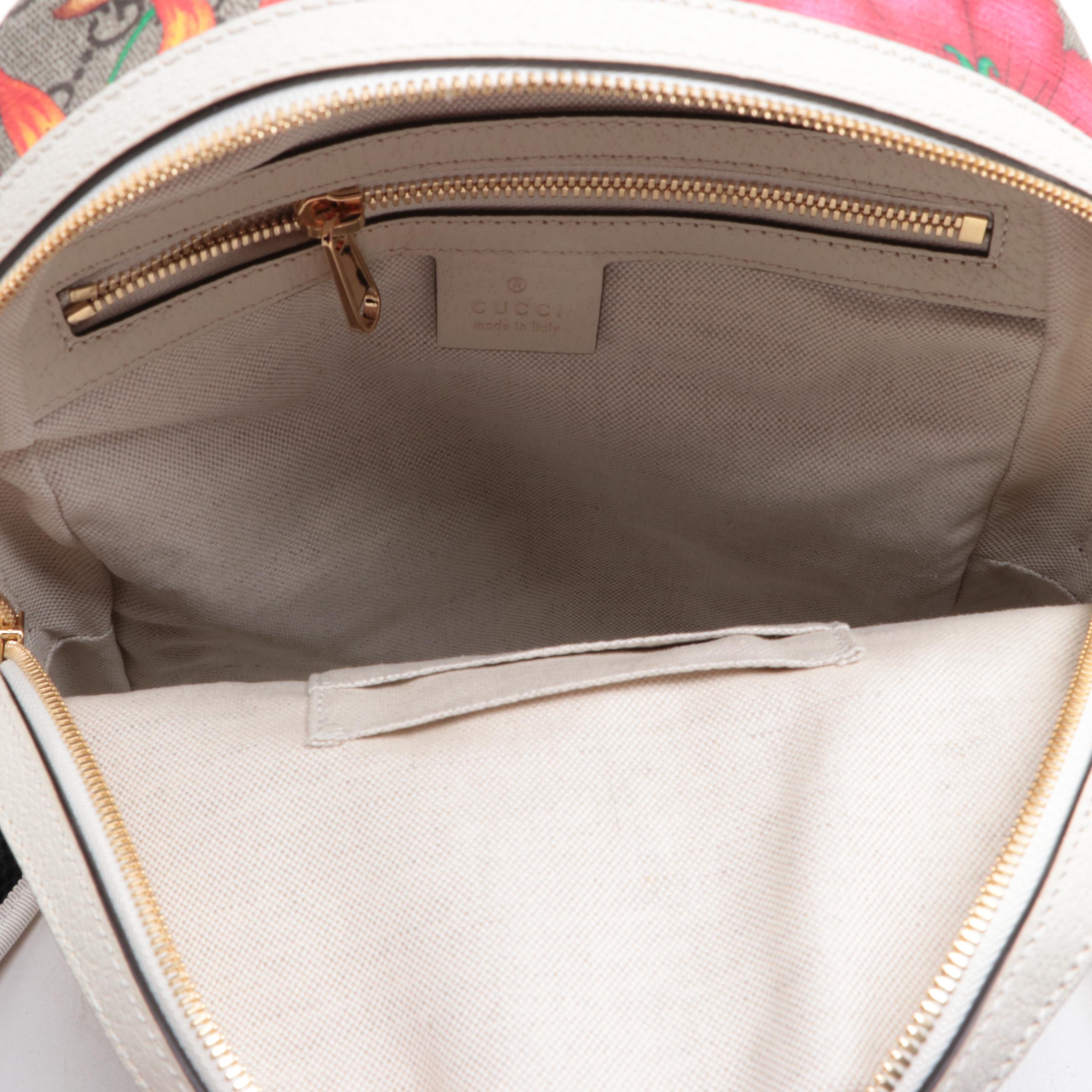 Gucci GG Supreme Flora Backpack Purse